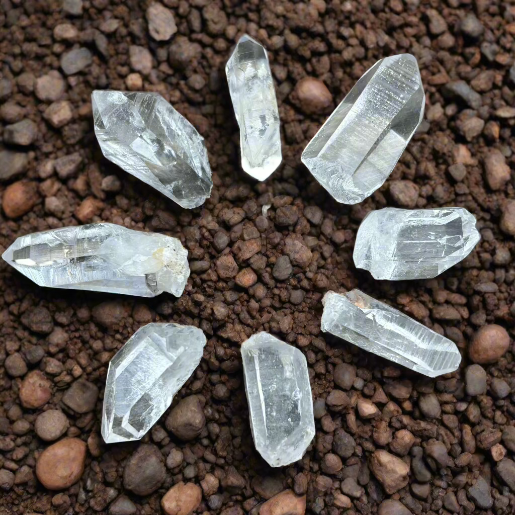 Quartz Crystal Points, Arkansas, Kit of 8