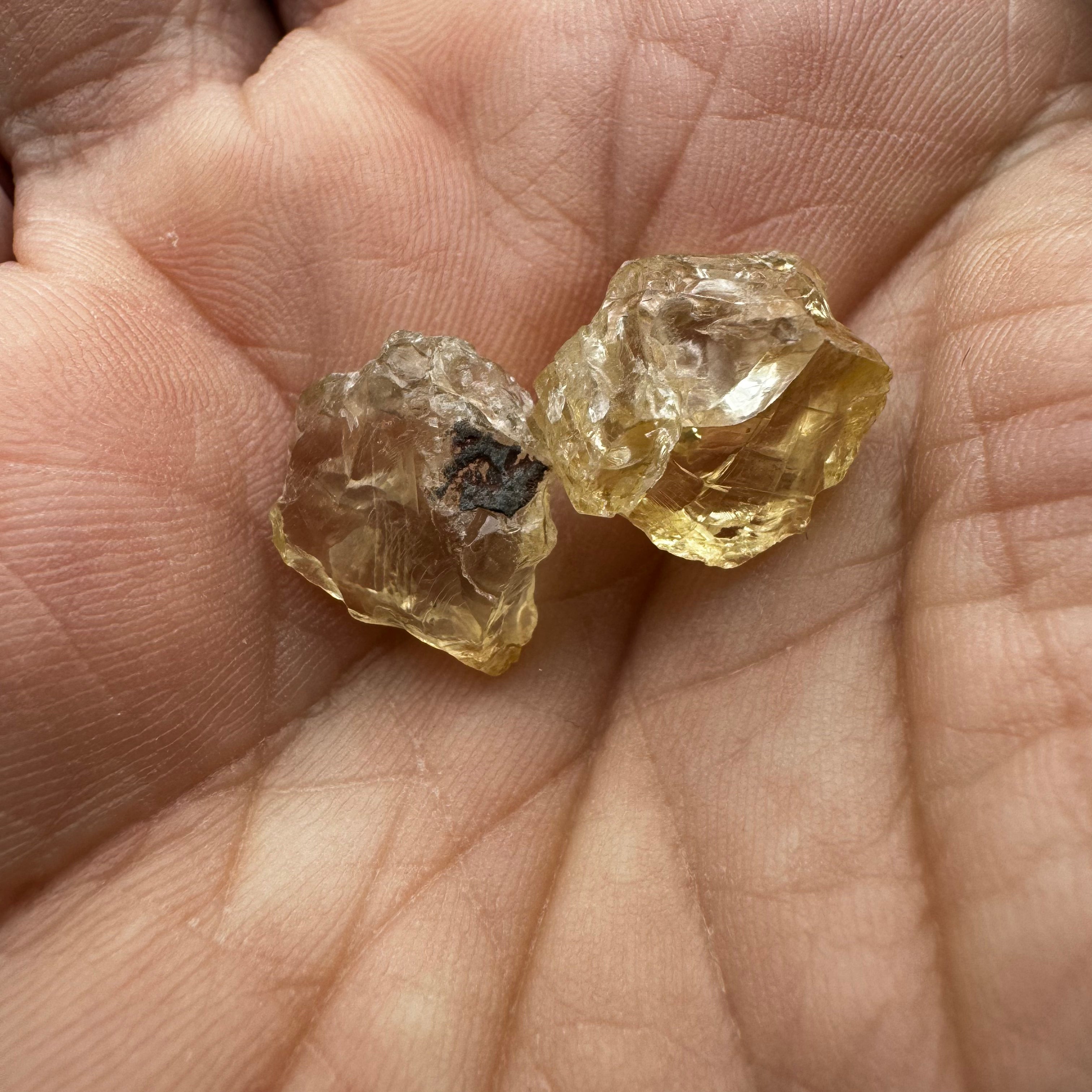 Sunstone Crystal Point Pair