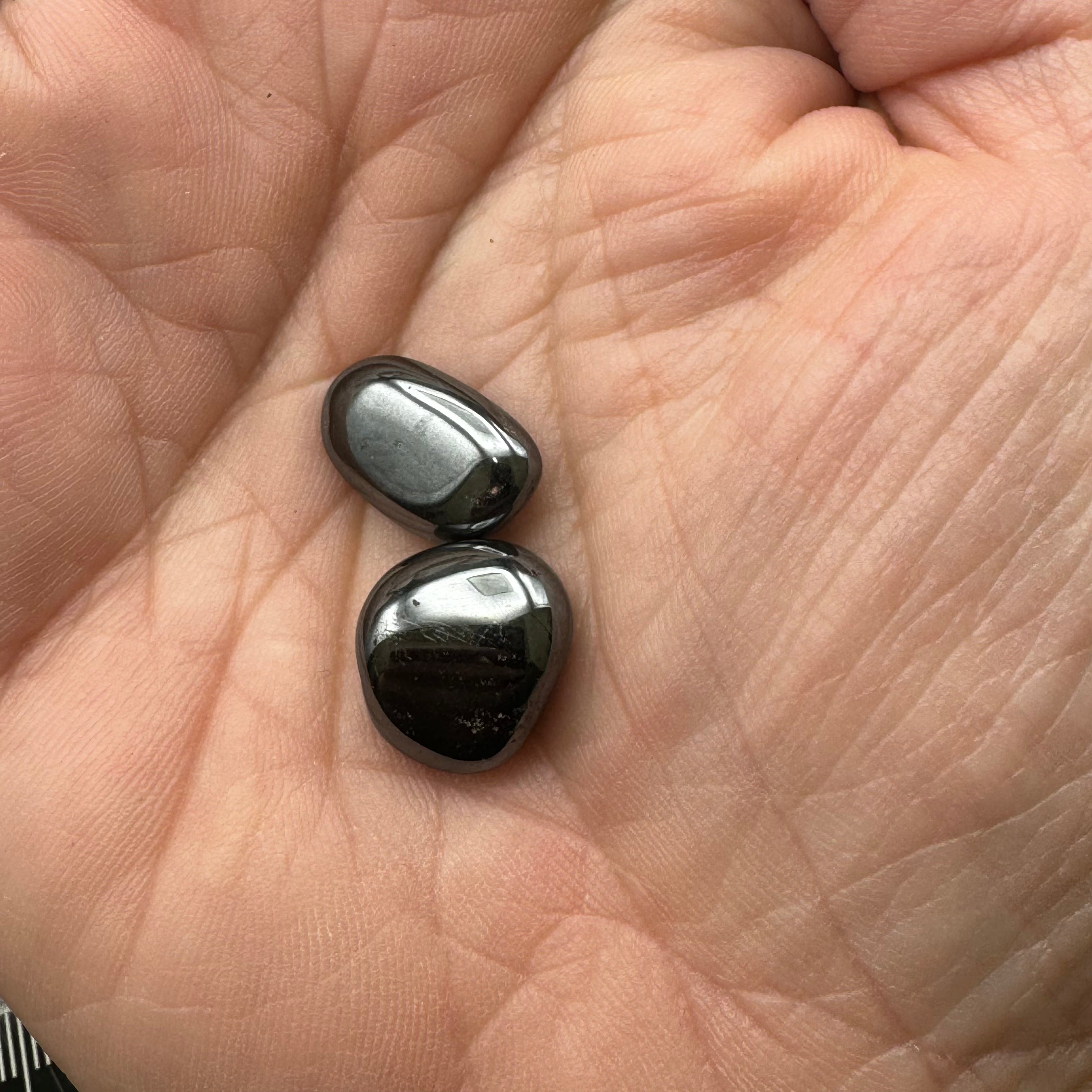Hematite Point Pair, Polished