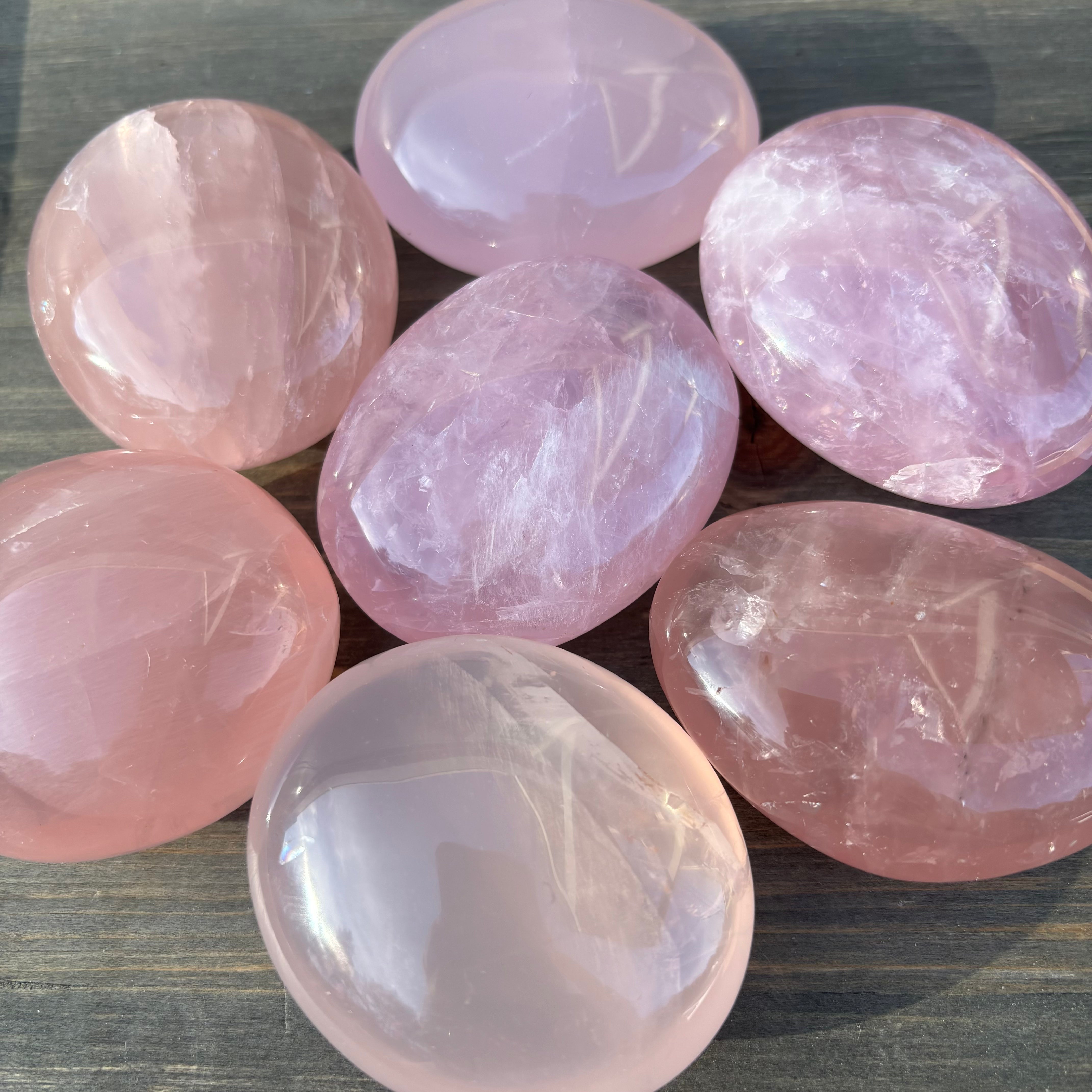 Rose Quartz Palm Stone