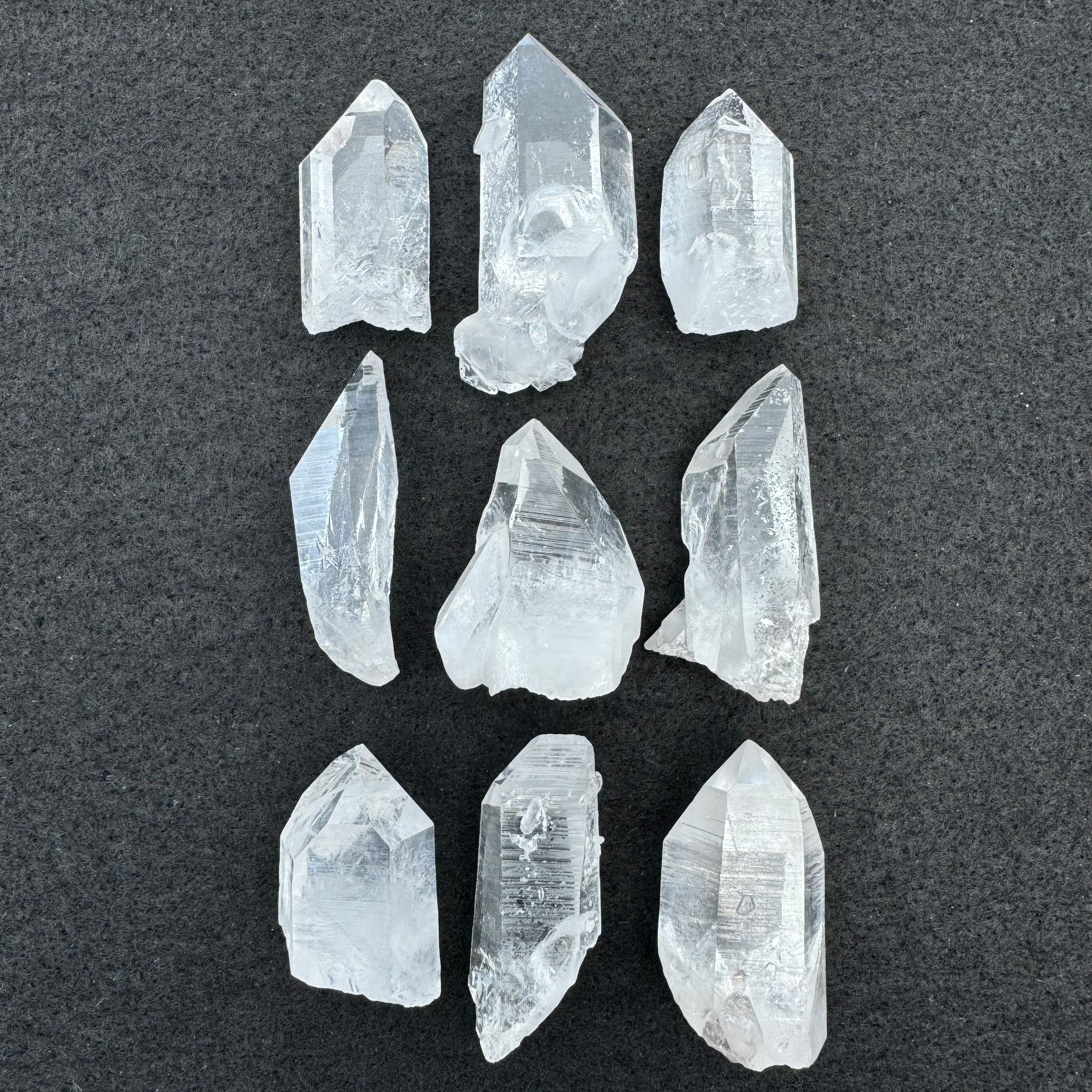 Quartz Crystal Points, Arkansas, Kit of 3