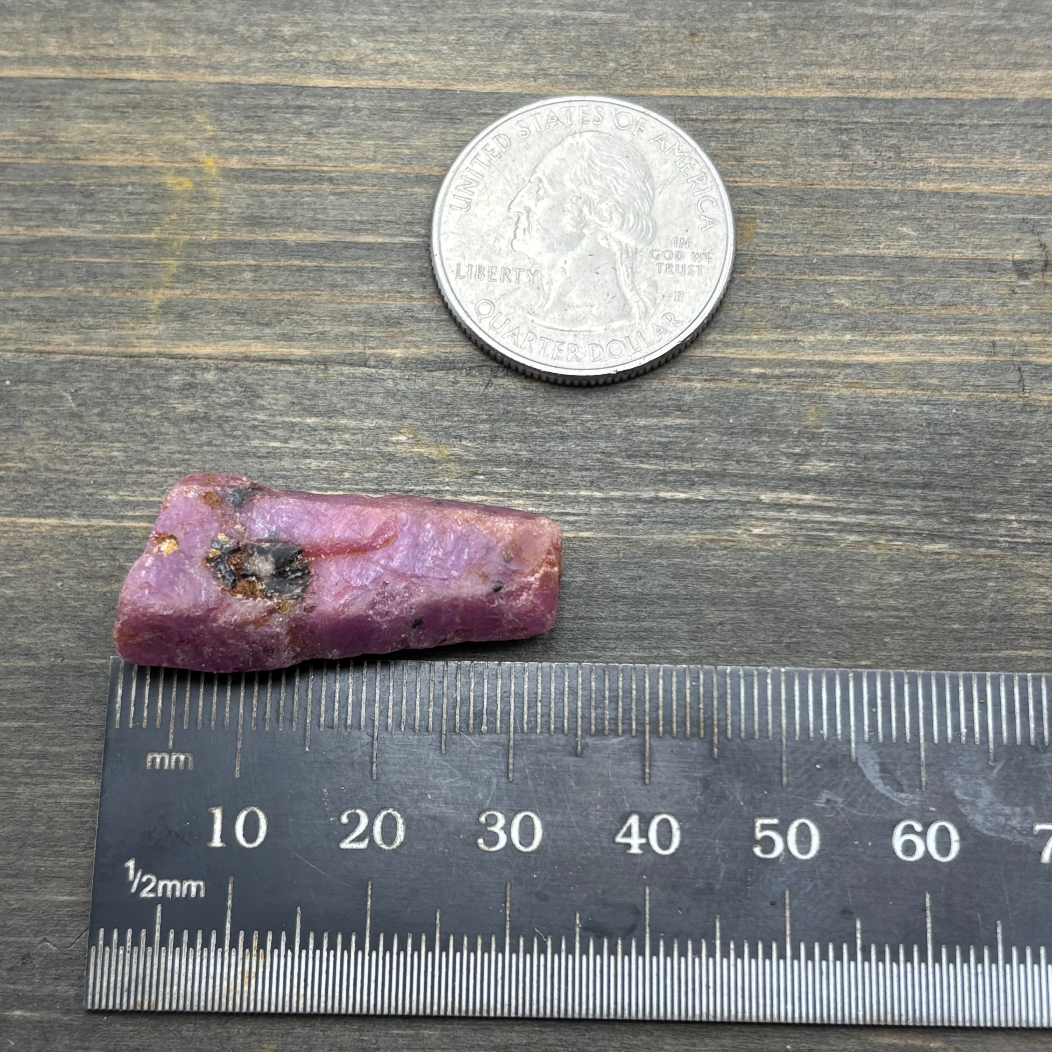 Natural Fluorescent Ruby Crystal - 071