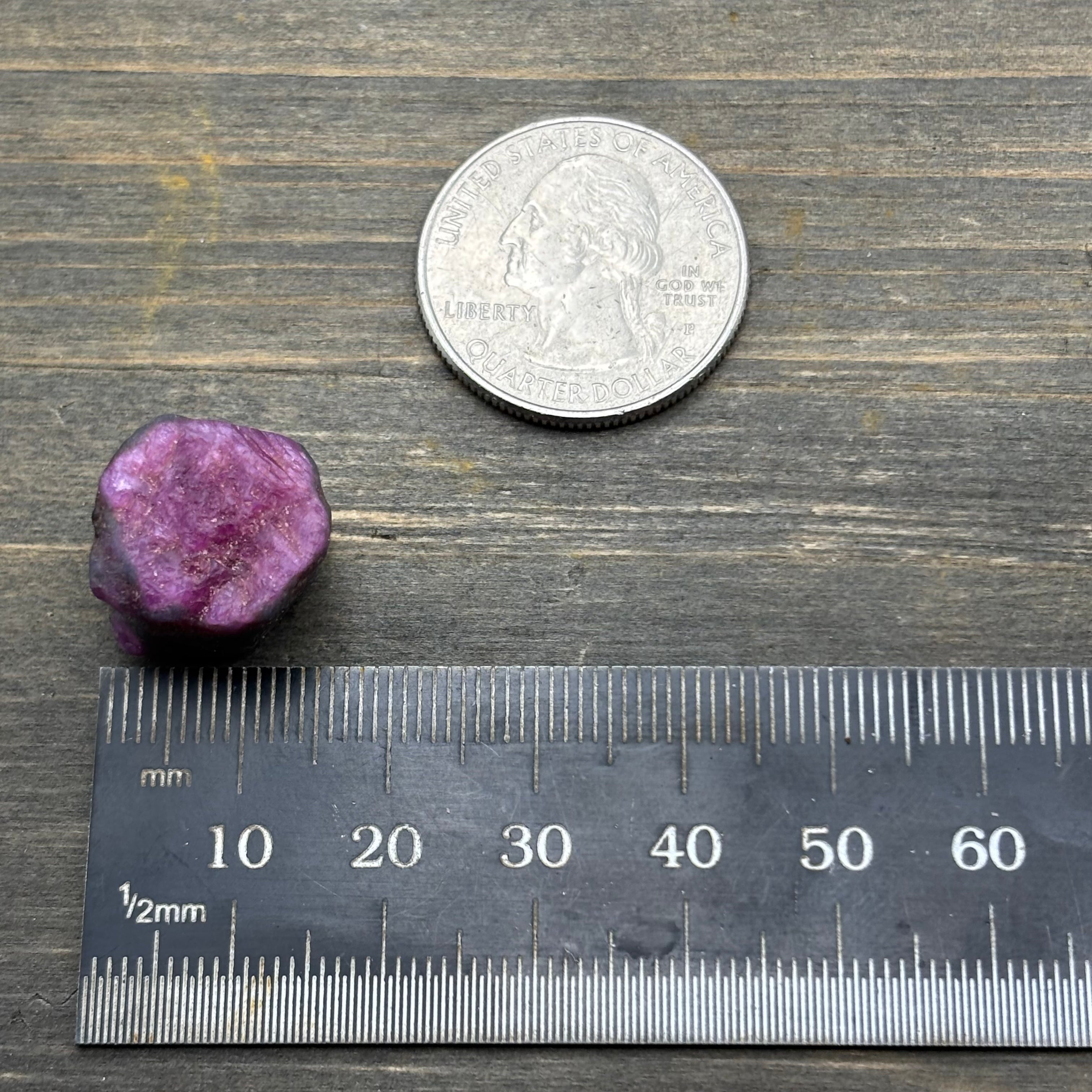 Natural Fluorescent Ruby Crystal - 073