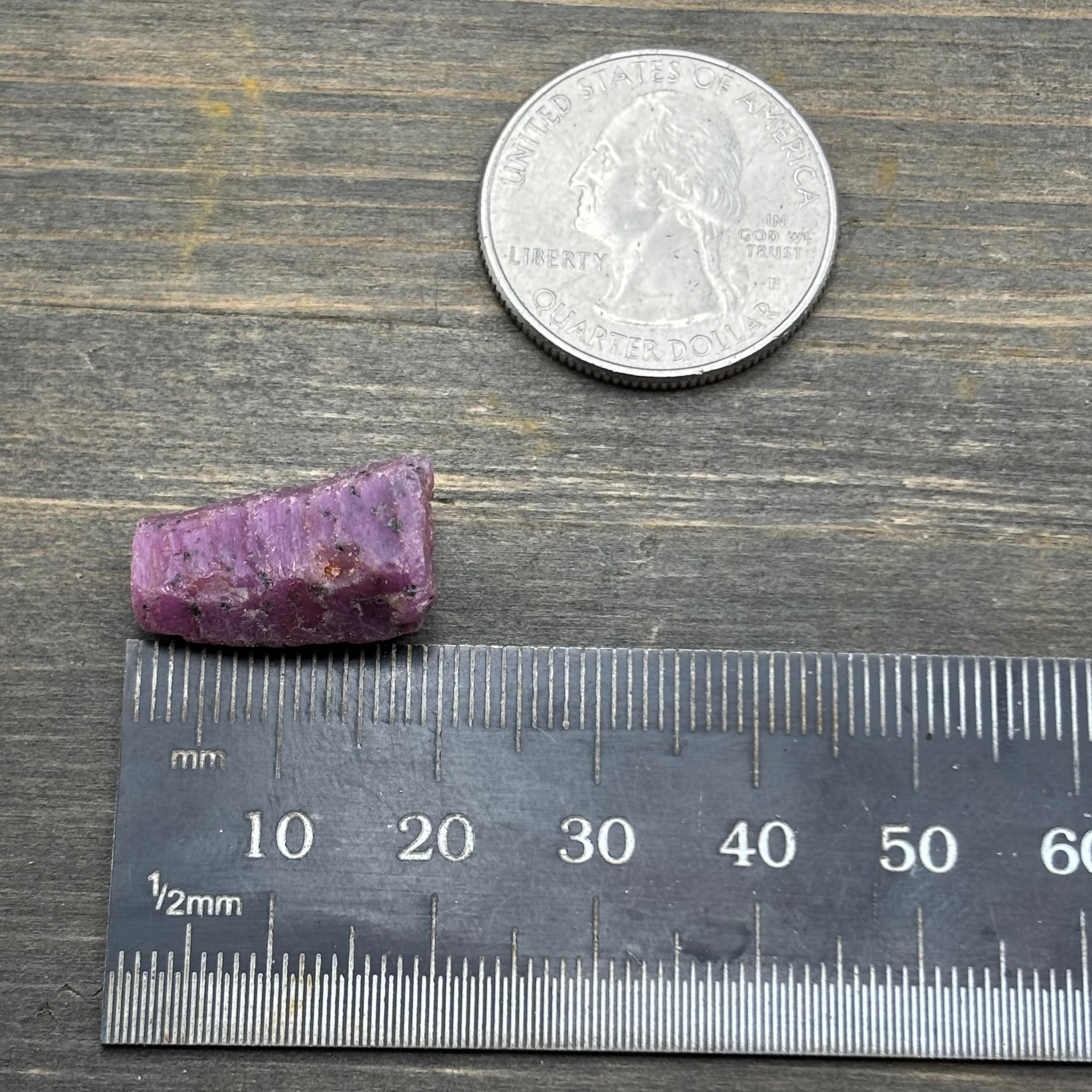 Natural Fluorescent Ruby Crystal - 085