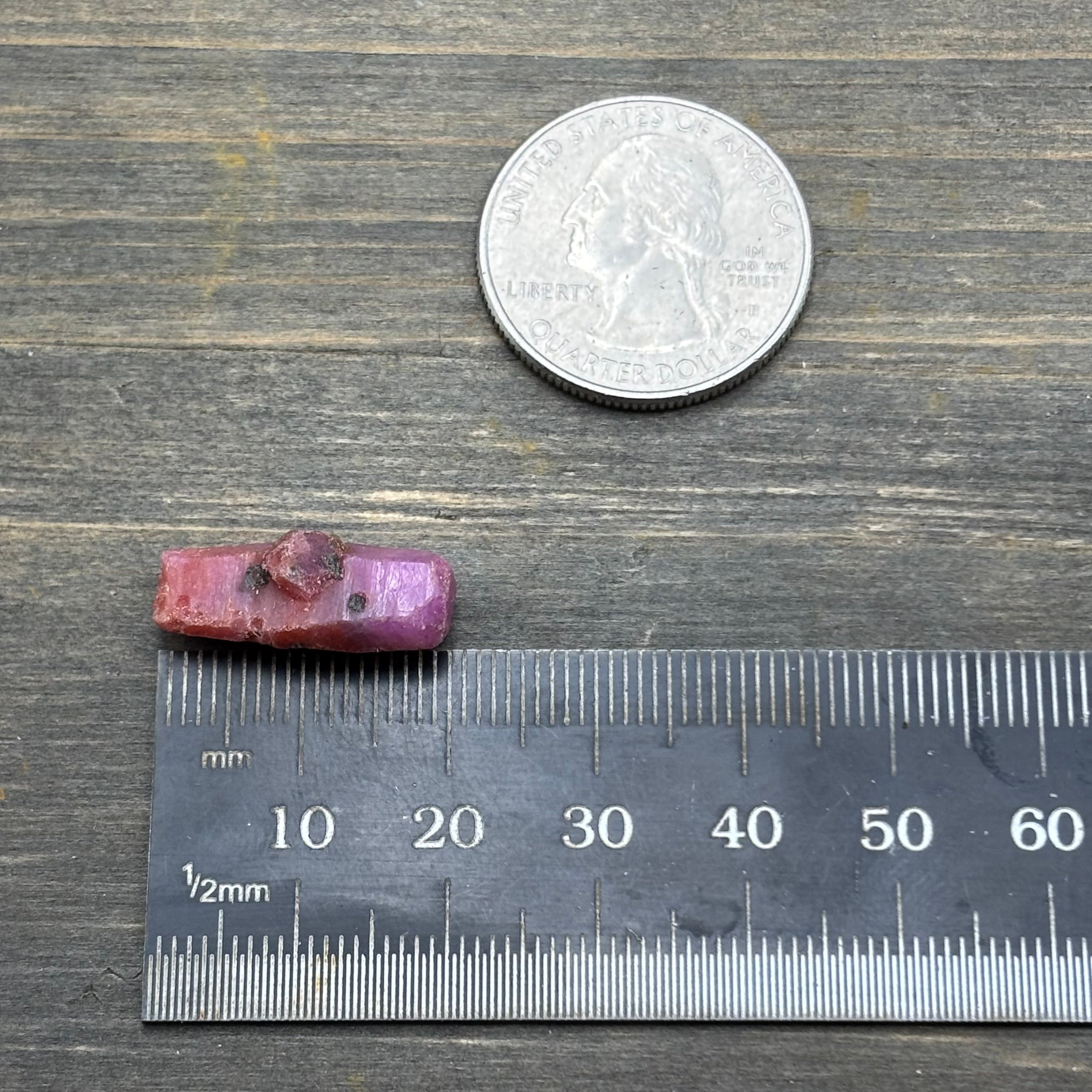 Natural Fluorescent Ruby Crystal - 086