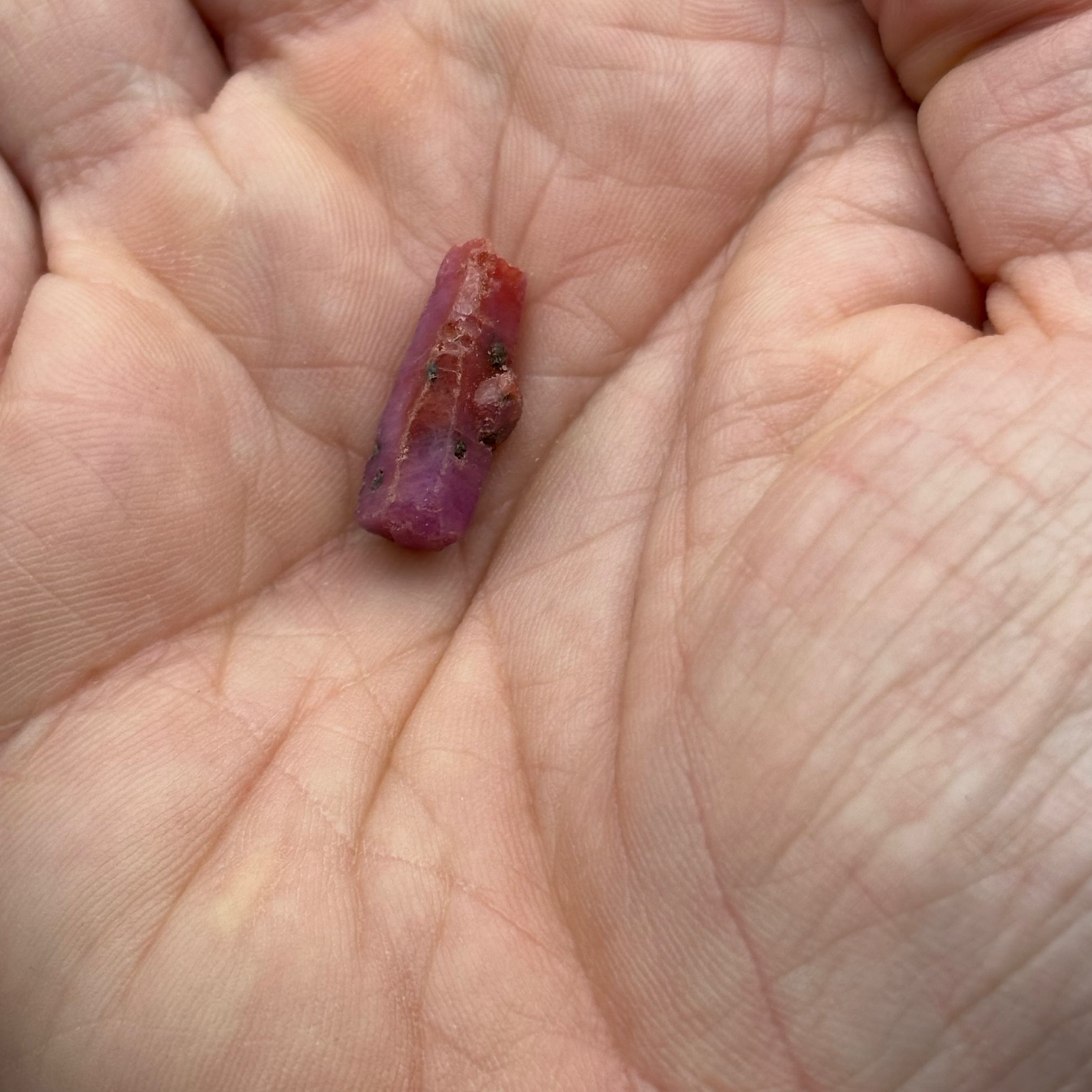 Natural Fluorescent Ruby Crystal - 086