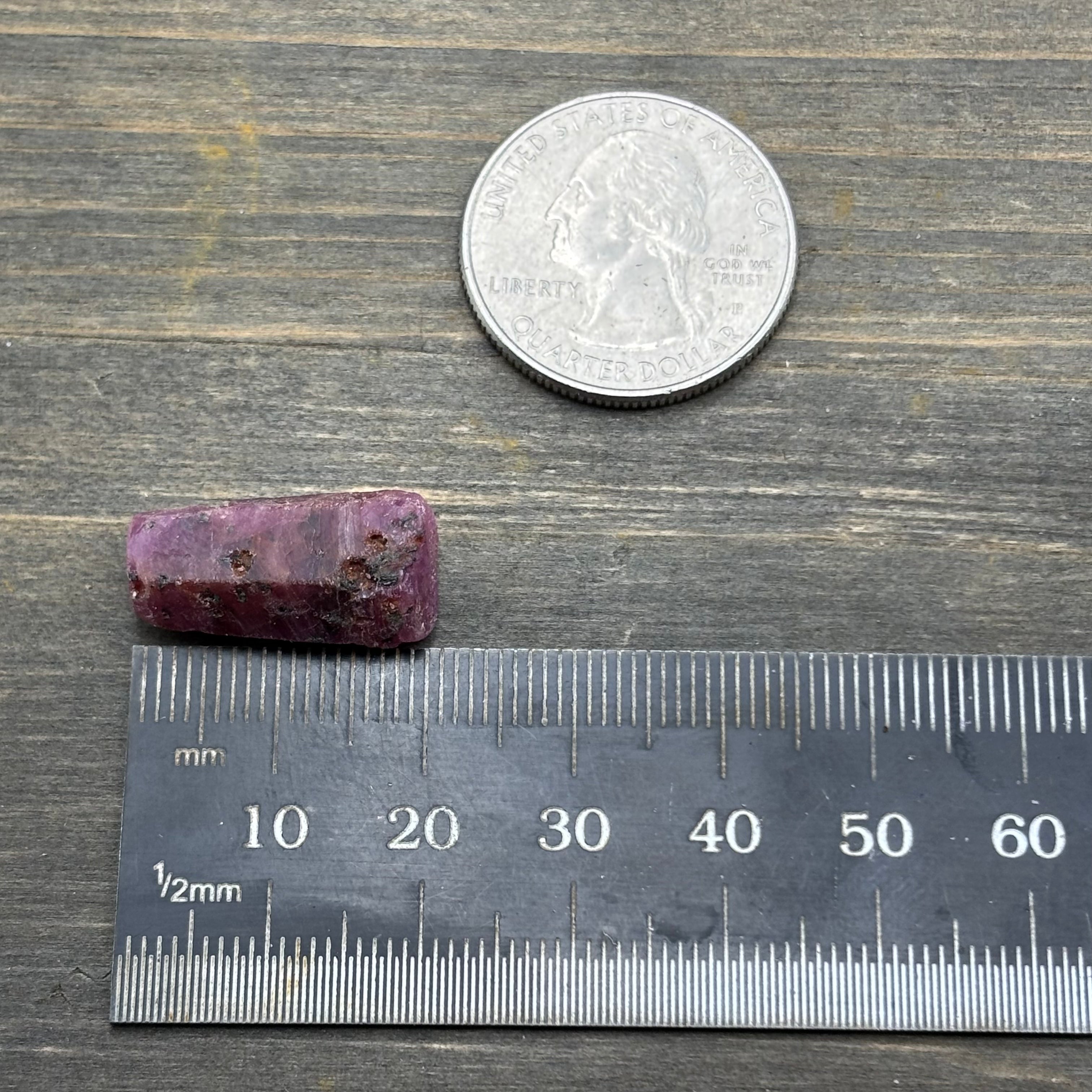 Natural Fluorescent Ruby Crystal - 087