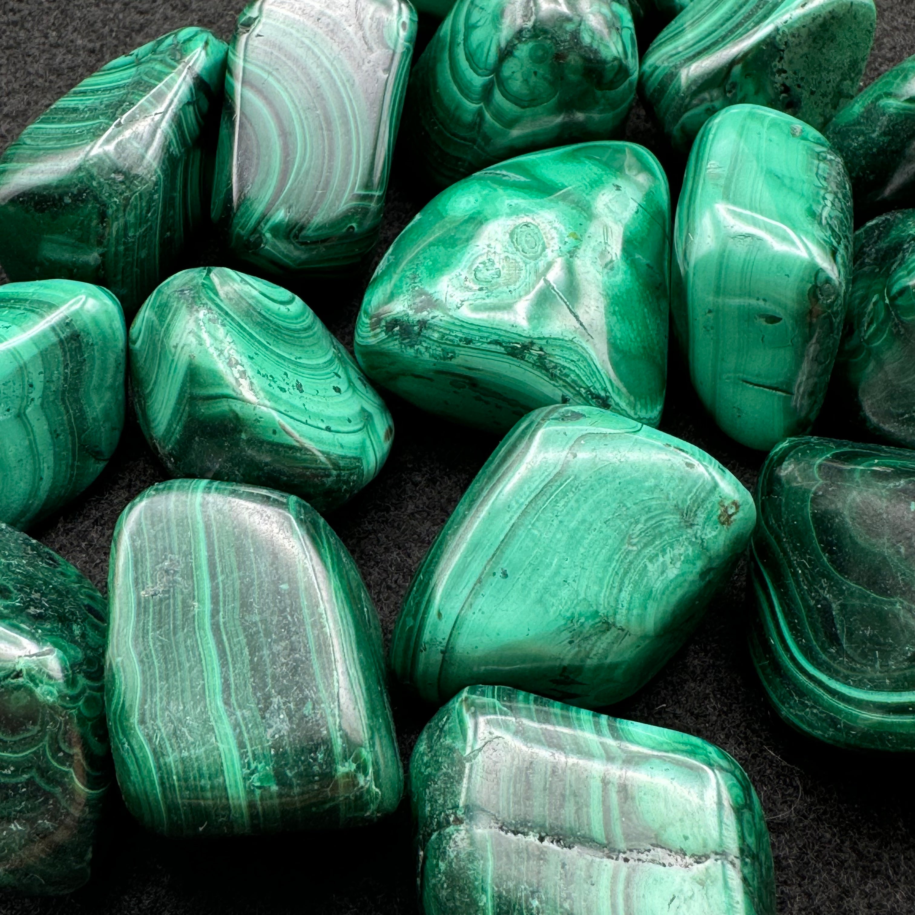Malachite, Polished