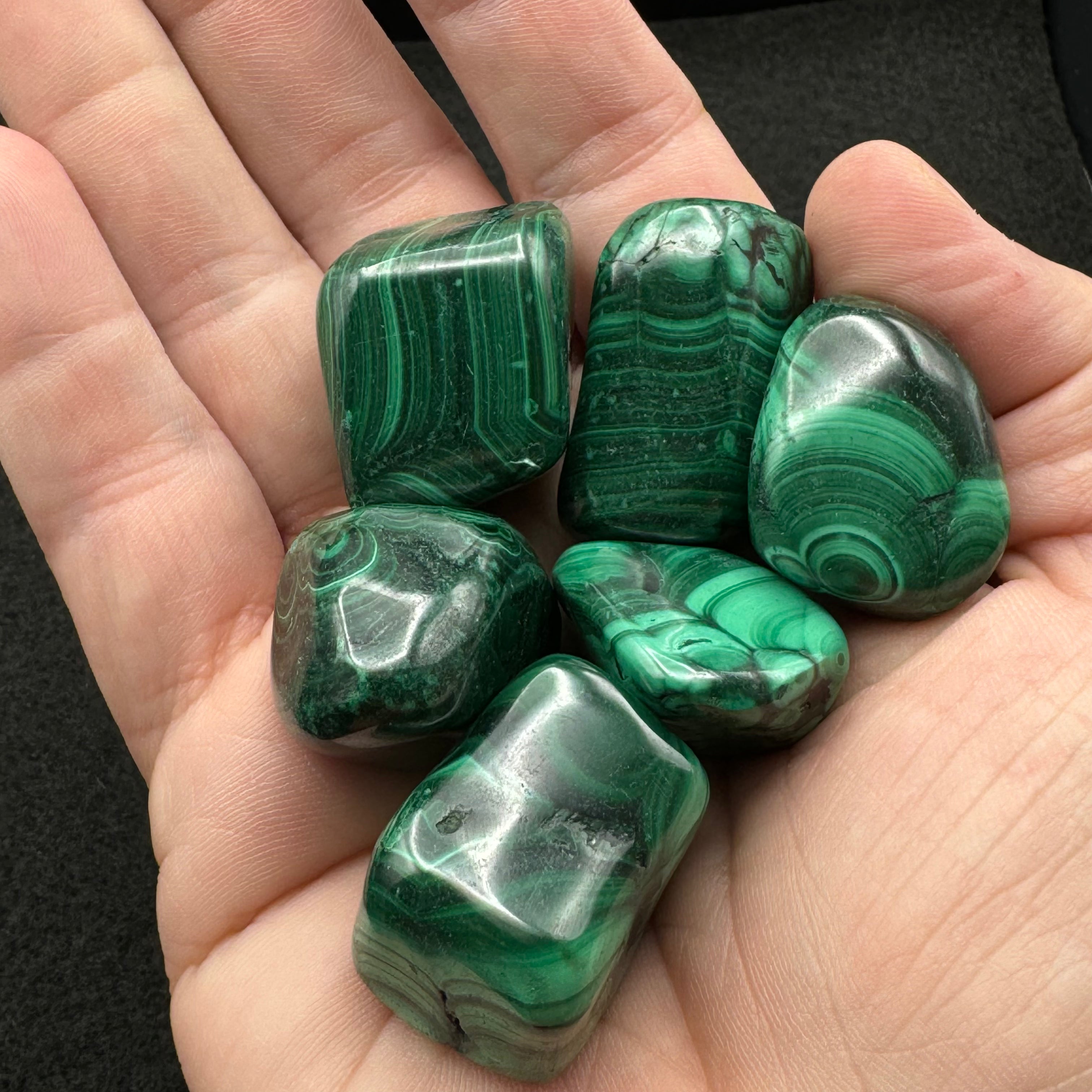 Malachite, Polished