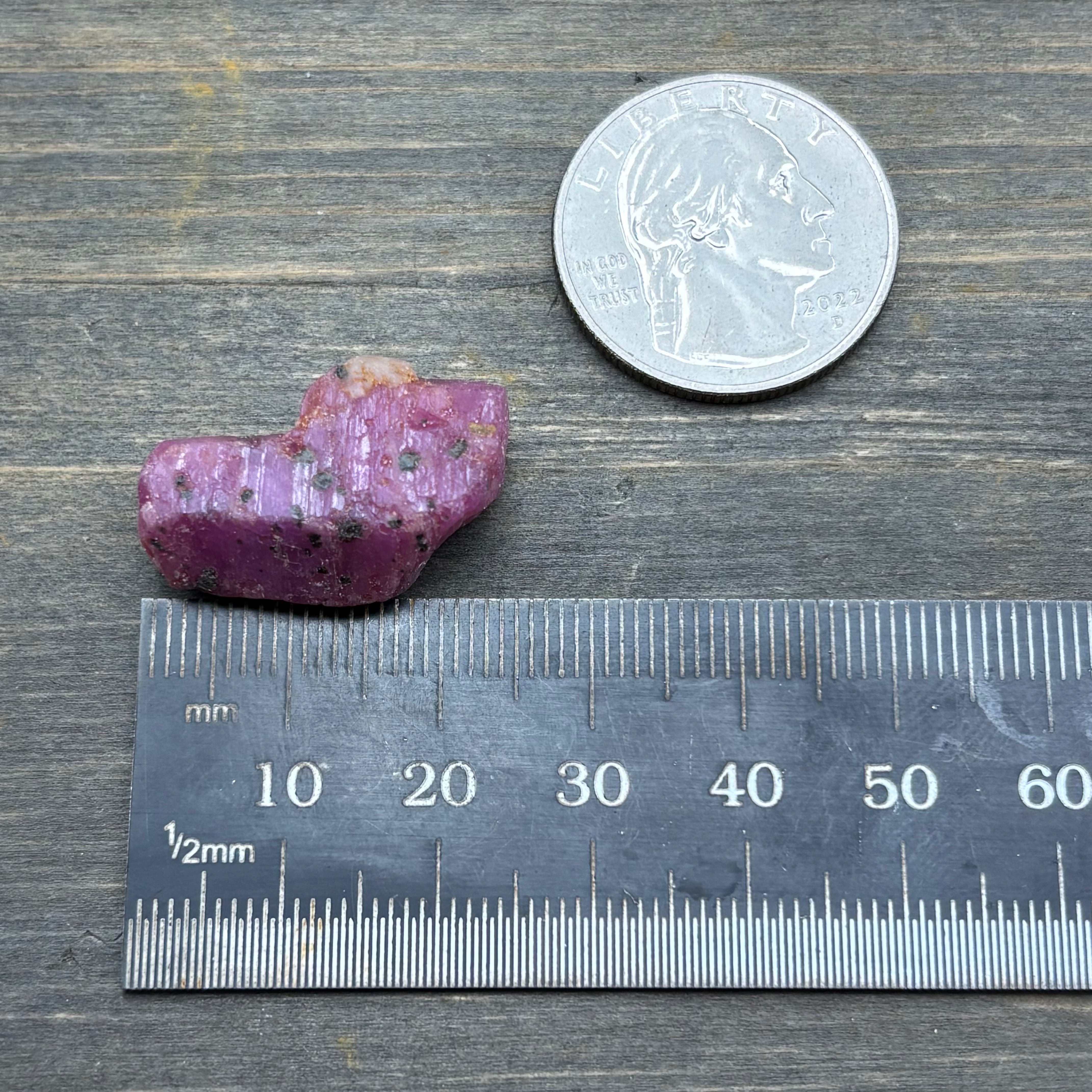 Natural Fluorescent Ruby Crystal - 088