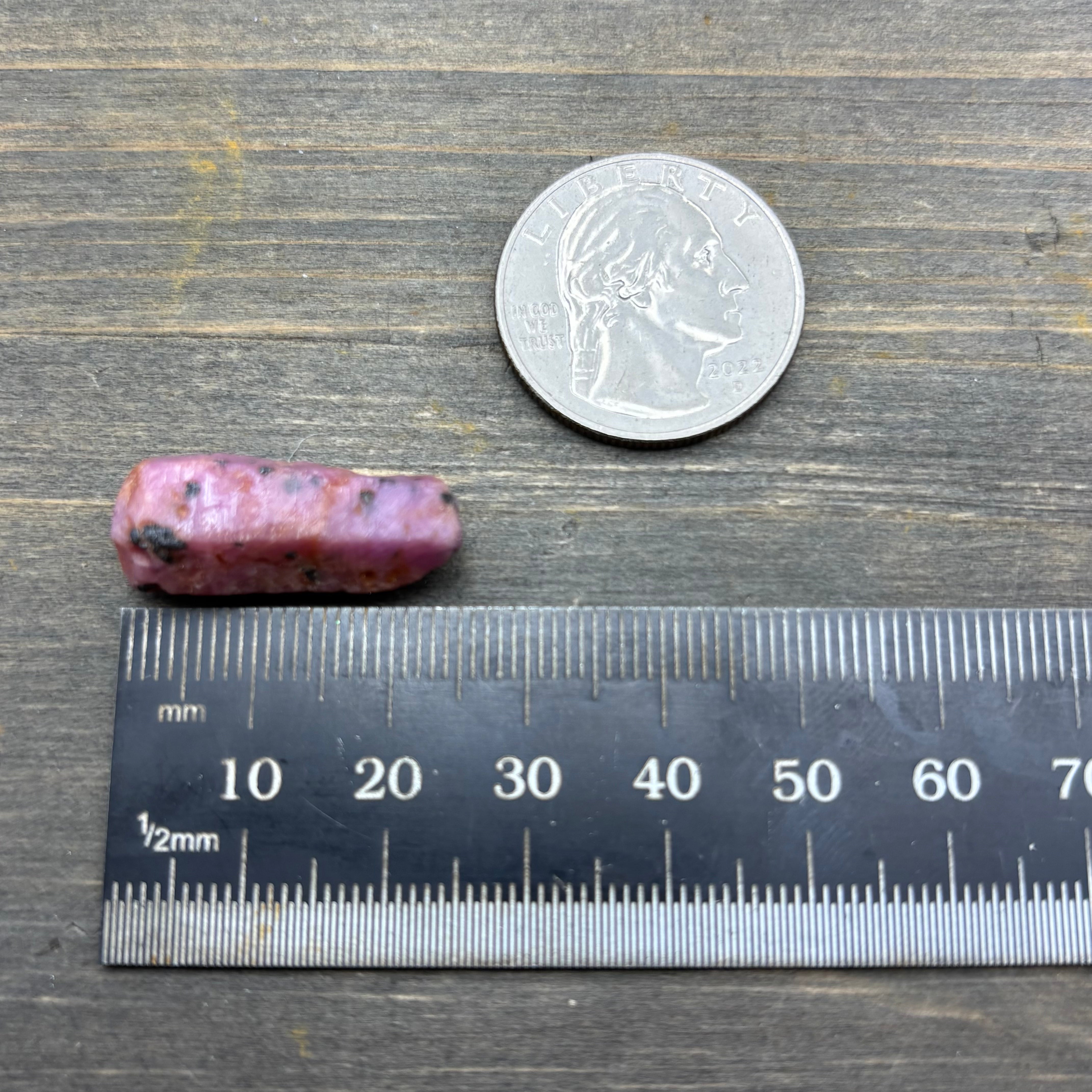 Natural Fluorescent Ruby Crystal - 090