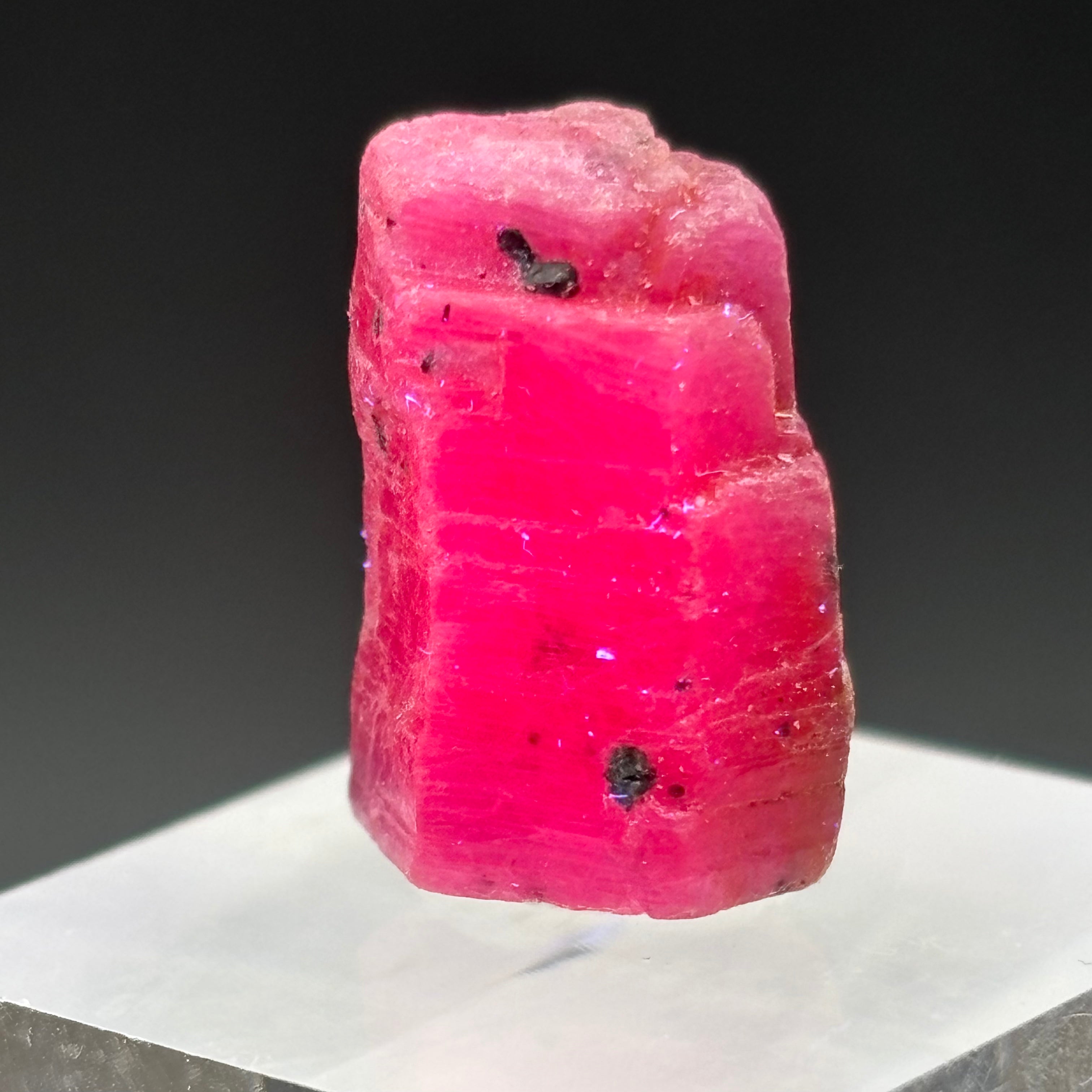 Natural Fluorescent Ruby Crystal - 091