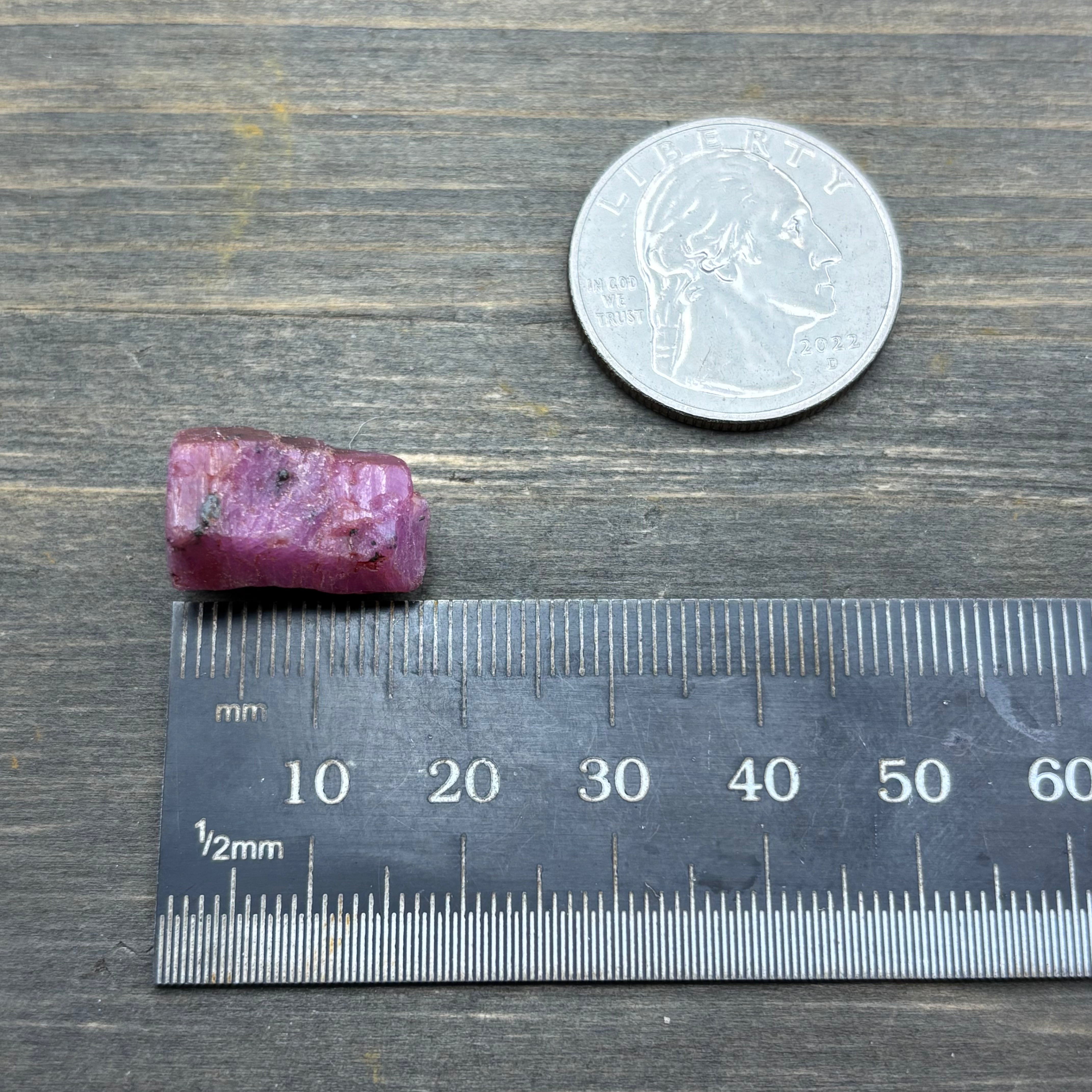 Natural Fluorescent Ruby Crystal - 091