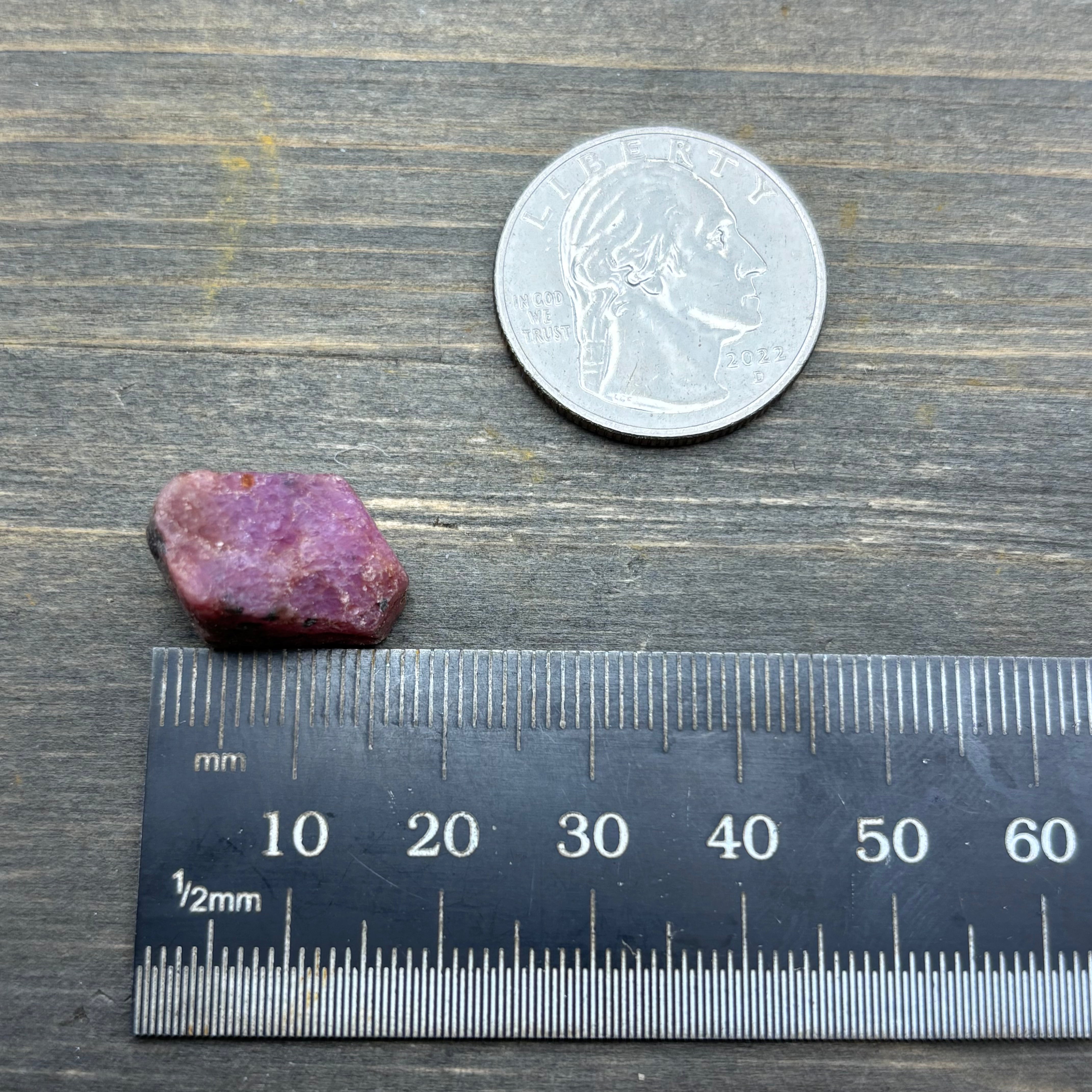 Natural Fluorescent Ruby Crystal - 093