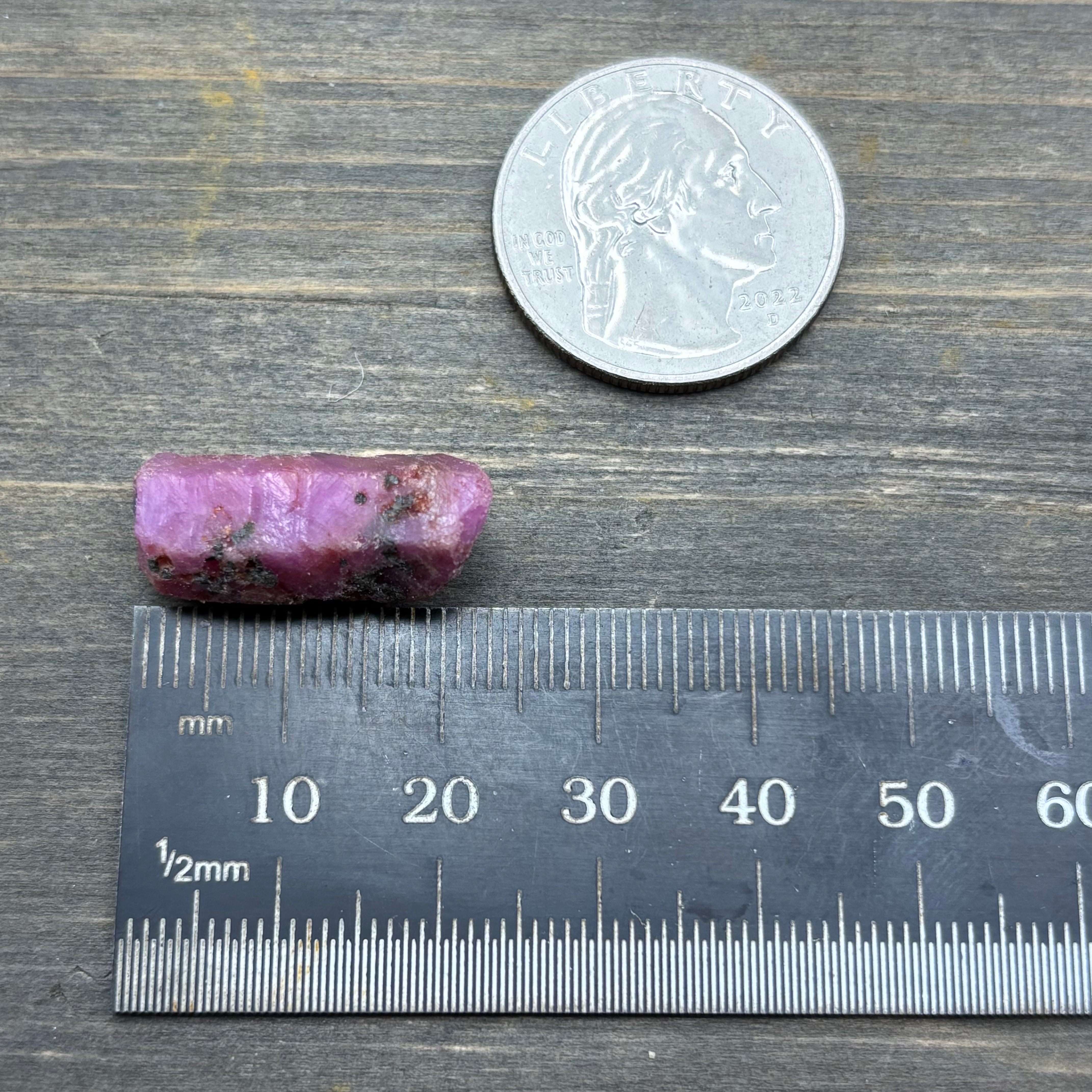 Natural Fluorescent Ruby Crystal - 094