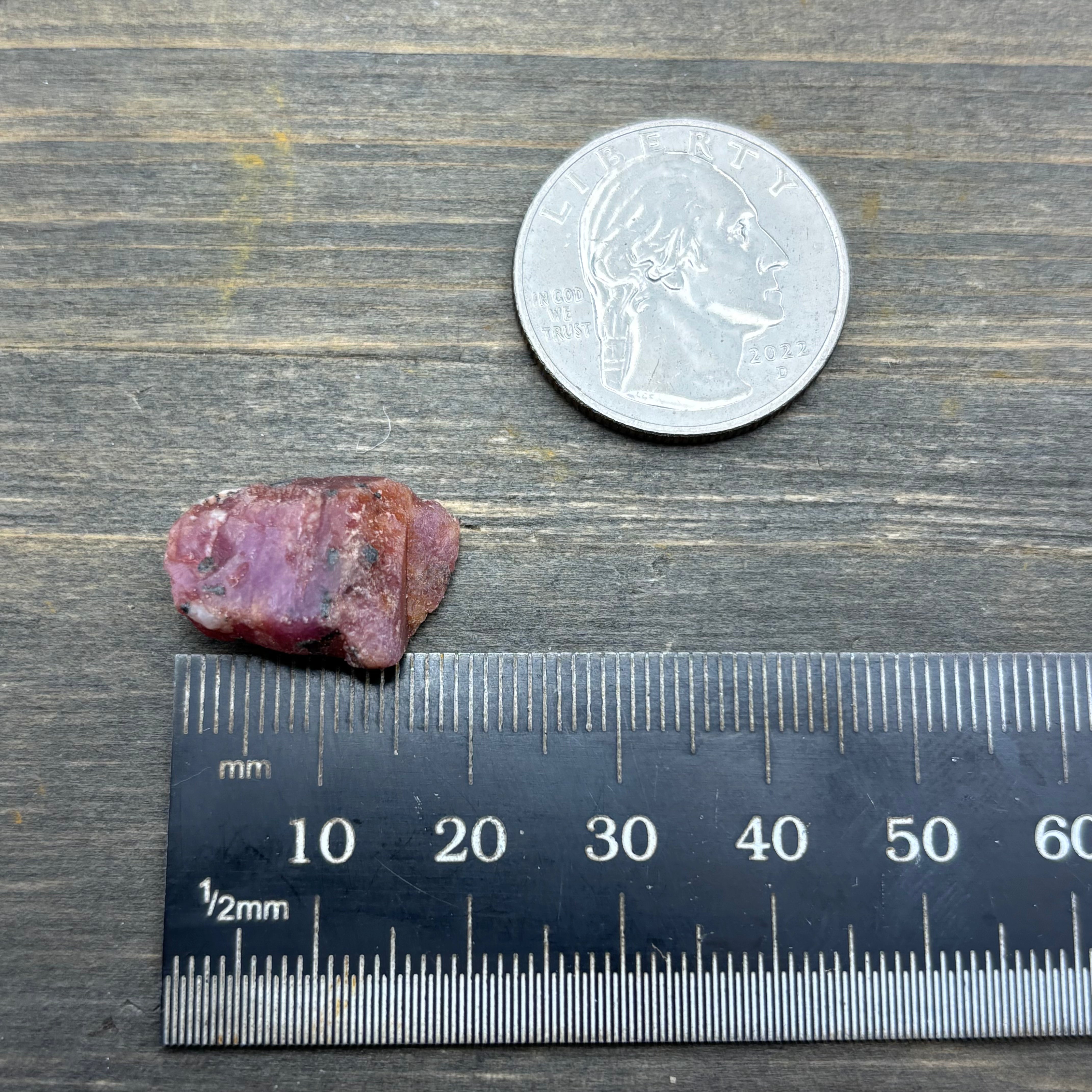 Natural Fluorescent Ruby Crystal - 095