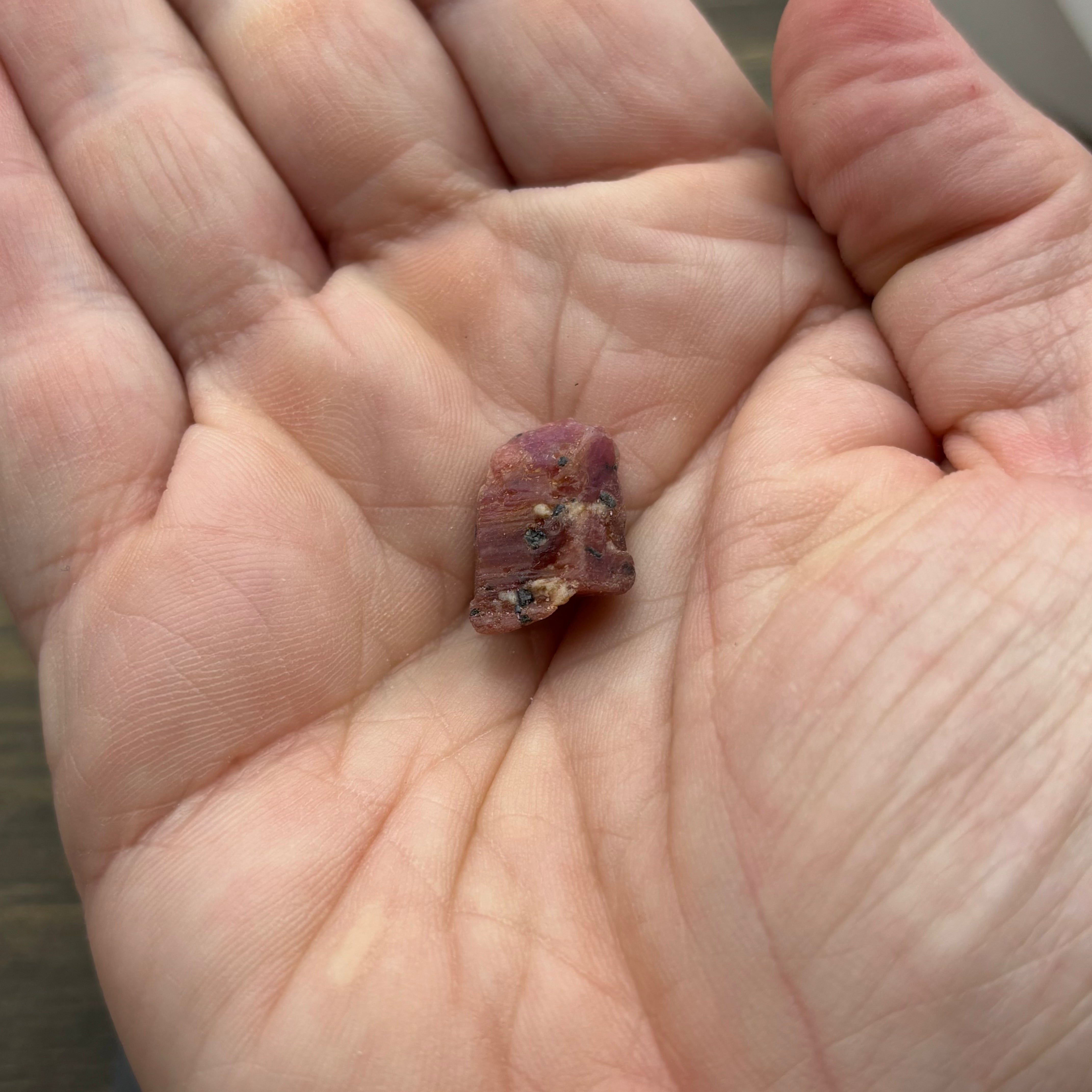 Natural Fluorescent Ruby Crystal - 095