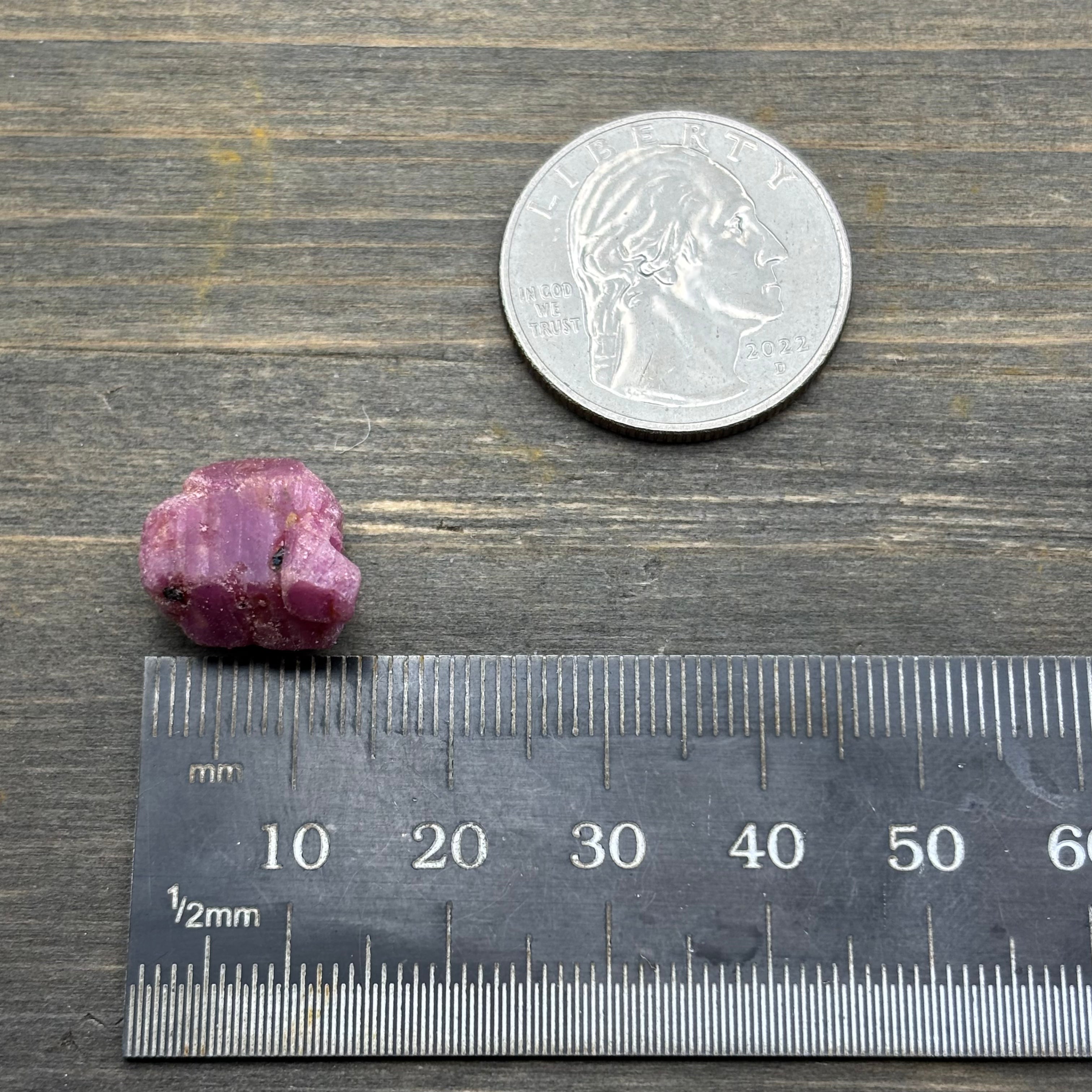 Natural Fluorescent Ruby Crystal - 096