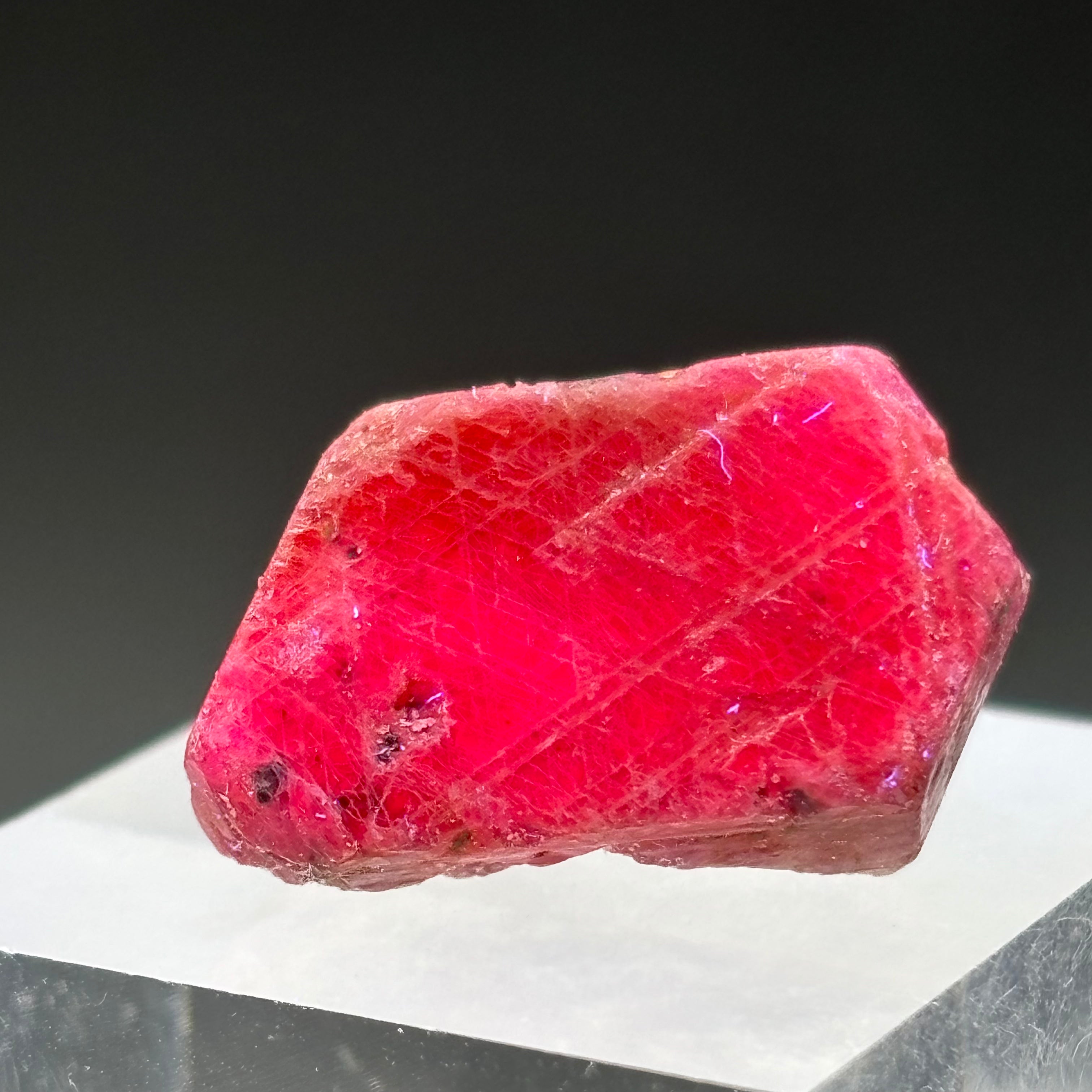 Natural Fluorescent Ruby Crystal - 106