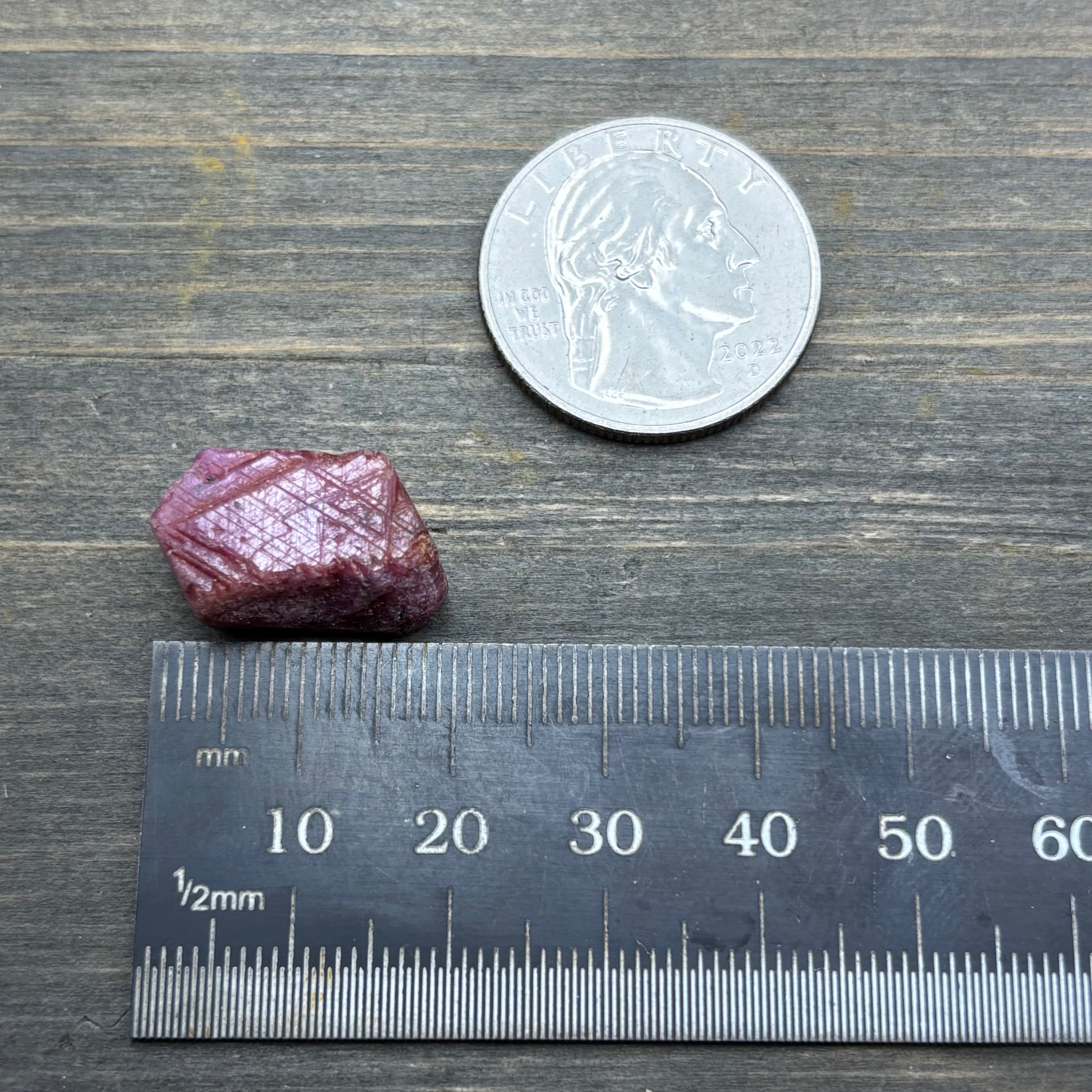 Natural Fluorescent Ruby Crystal - 106
