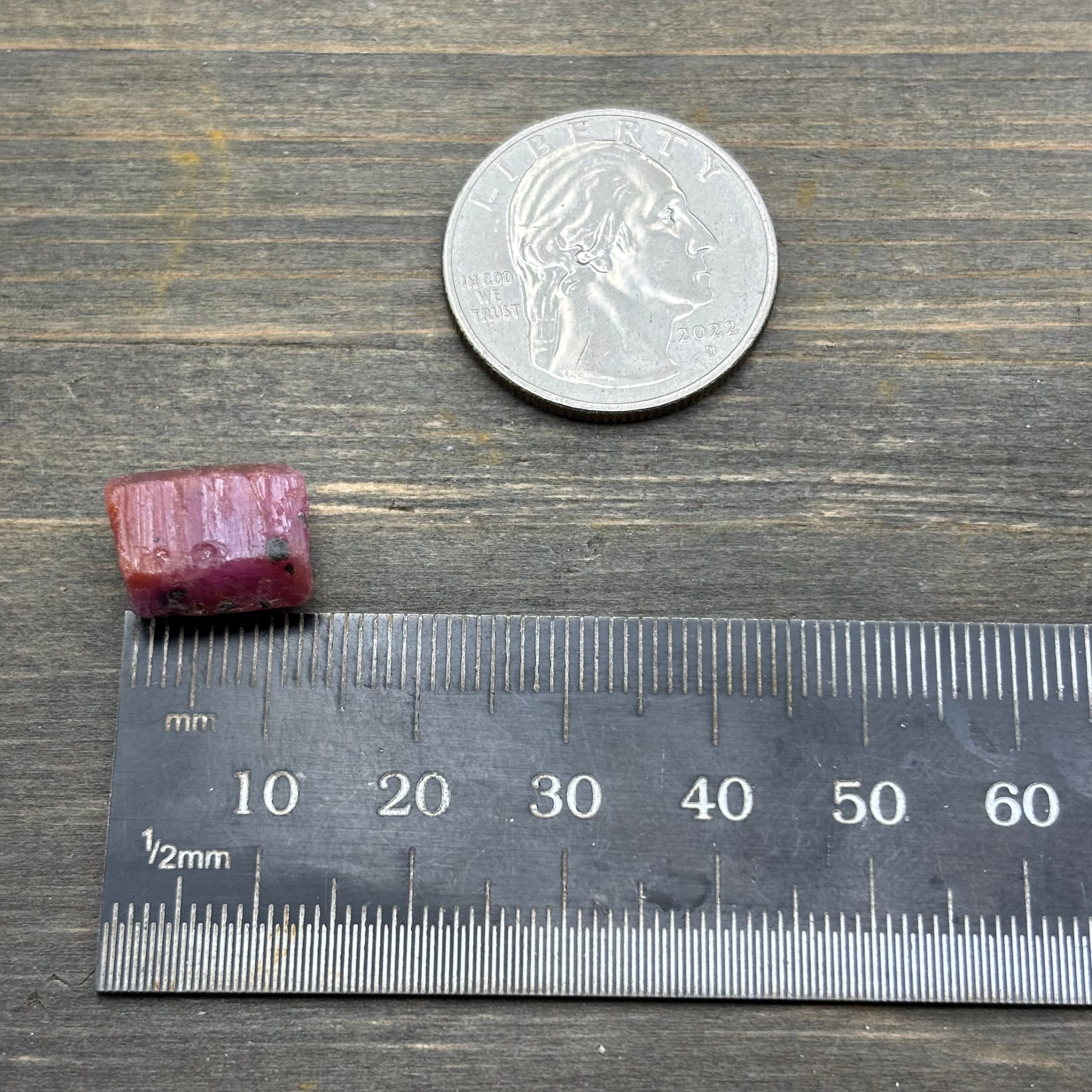 Natural Fluorescent Ruby Crystal - 111