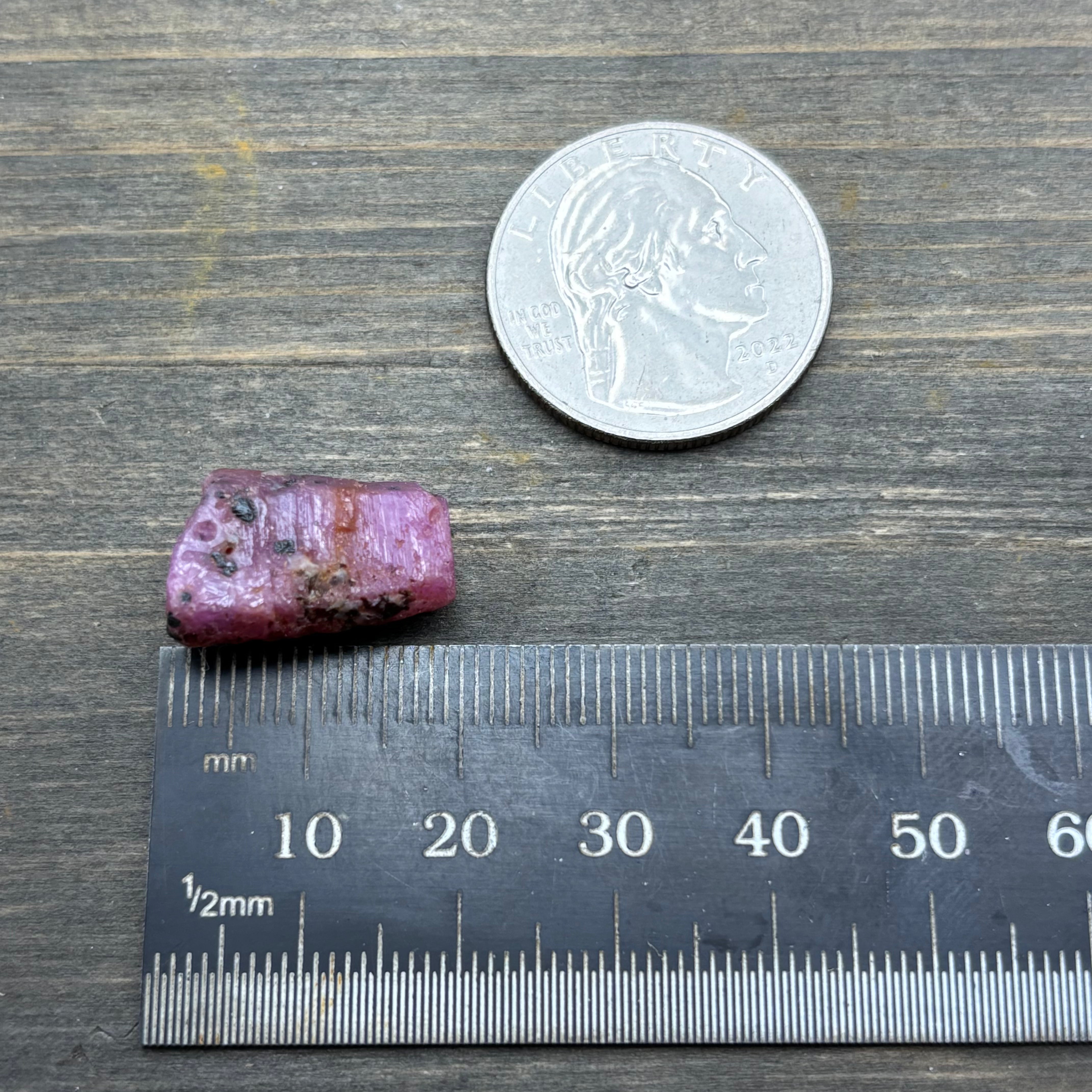 Natural Fluorescent Ruby Crystal - 112