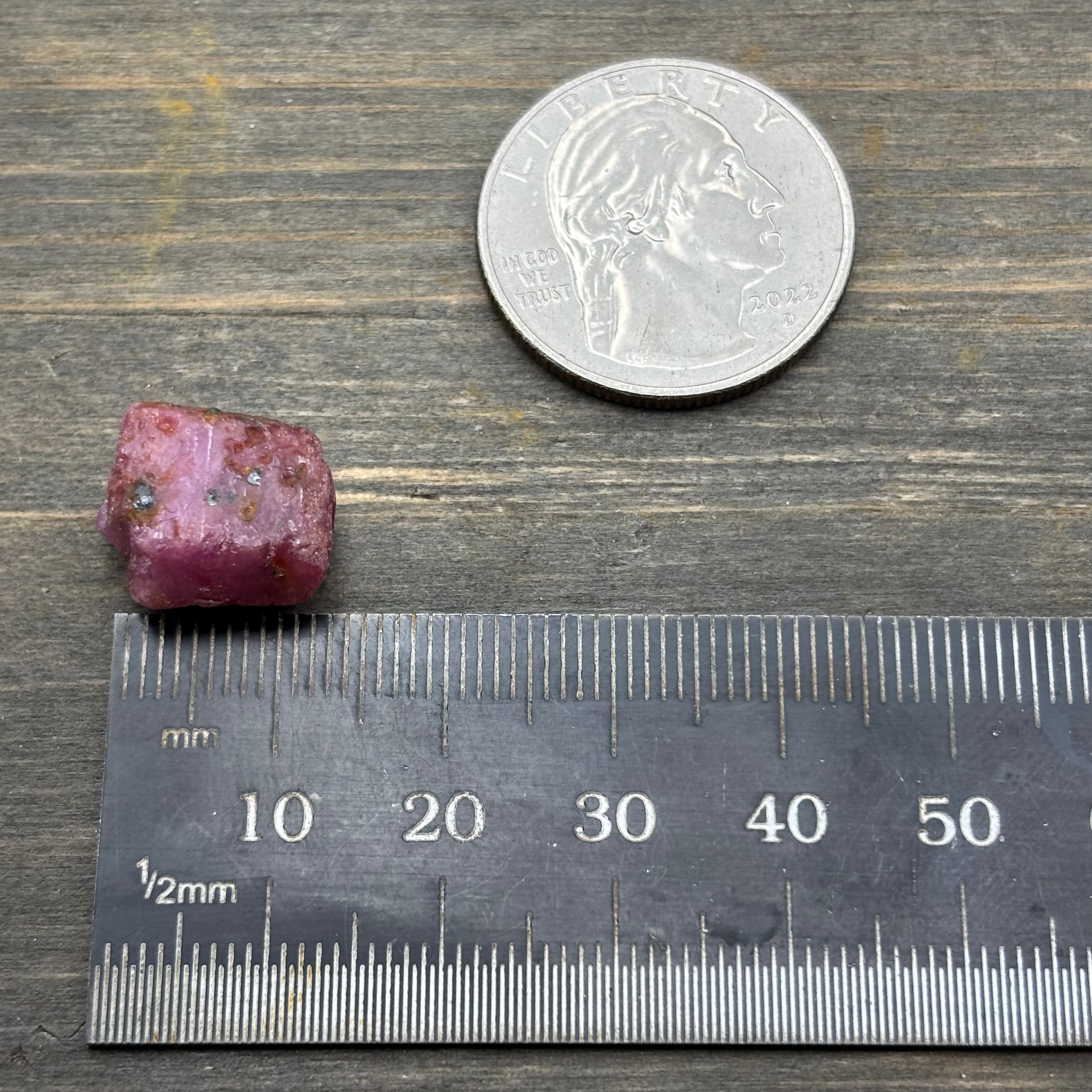 Natural Fluorescent Ruby Crystal - 113