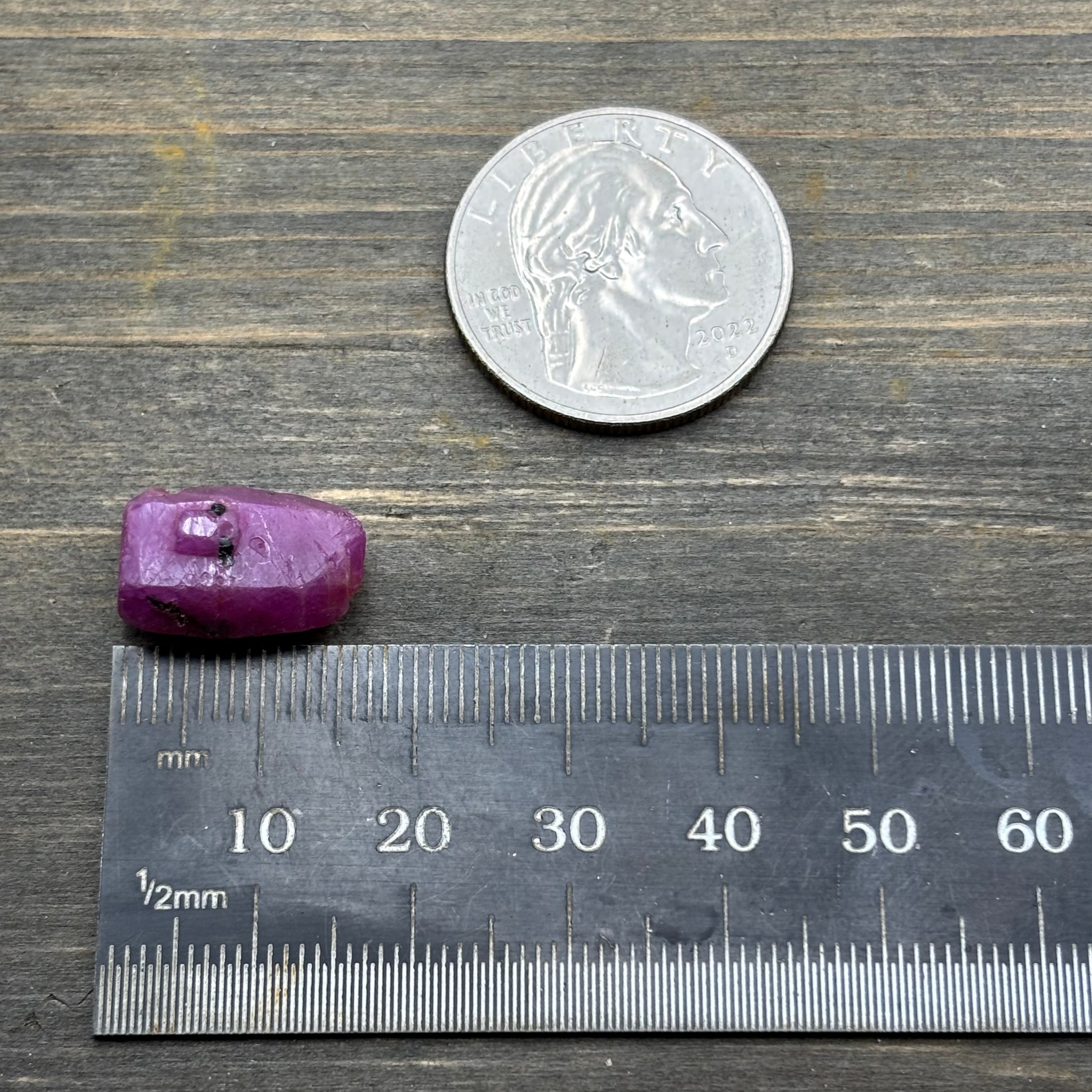 Natural Fluorescent Ruby Crystal - 114