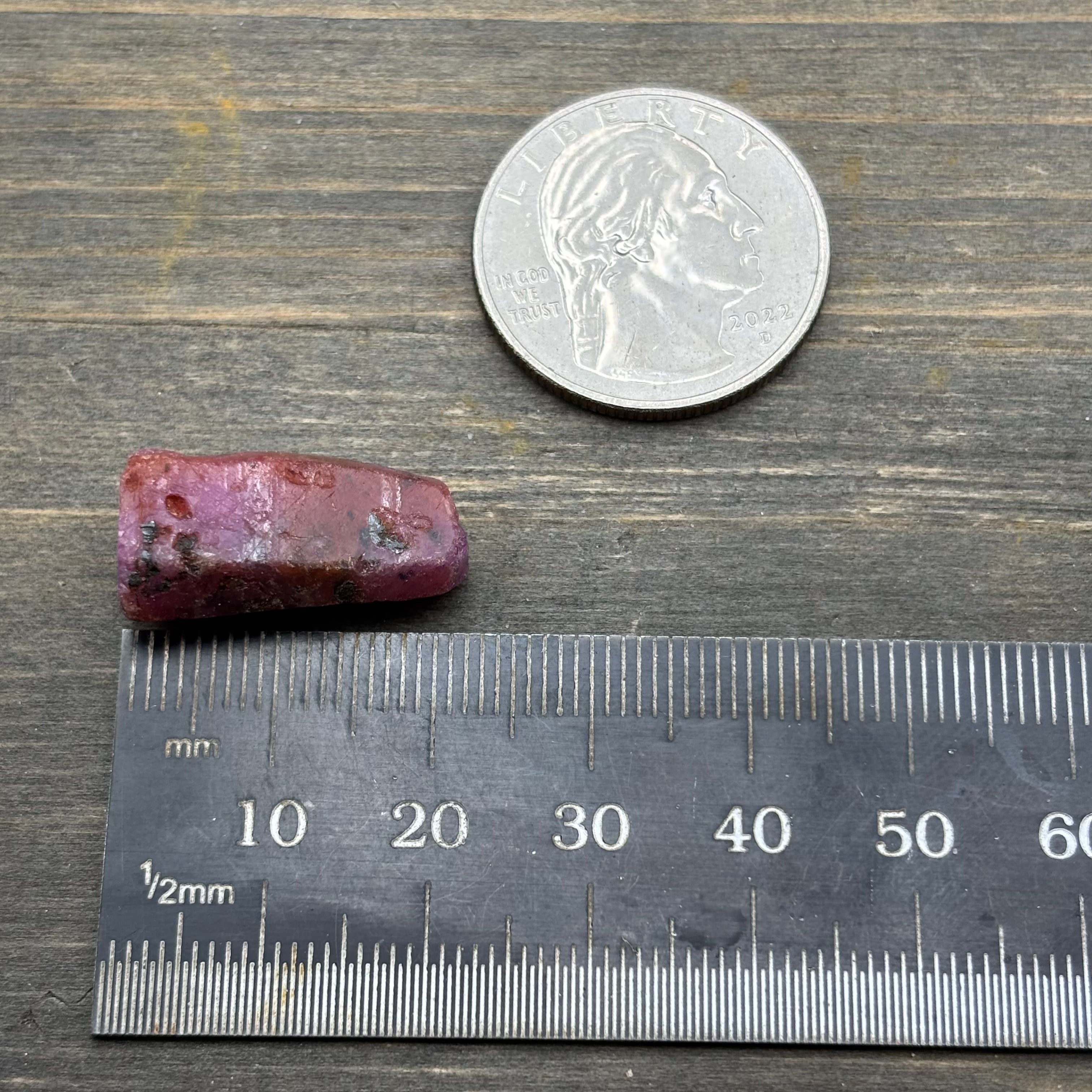 Natural Fluorescent Ruby Crystal - 116