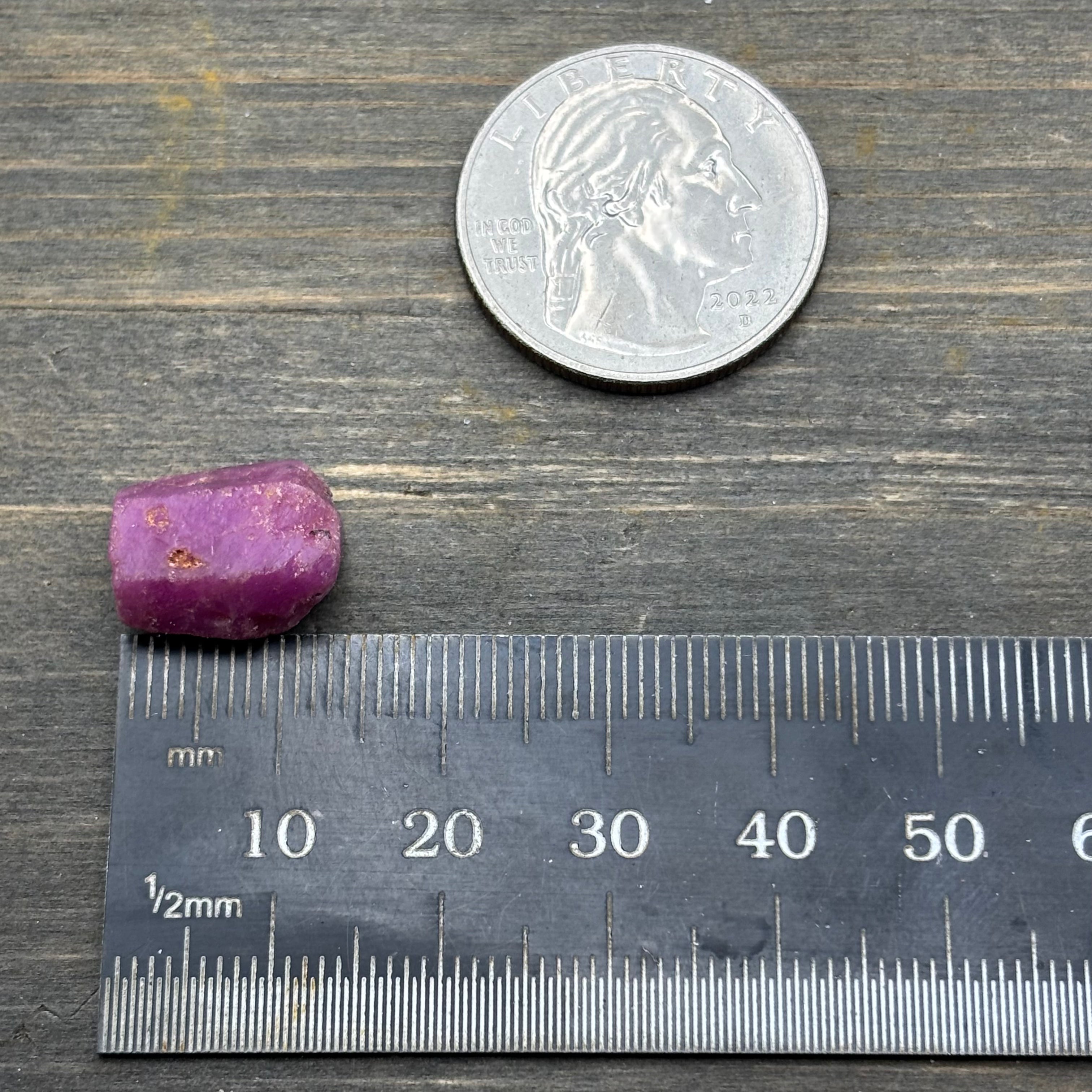 Natural Fluorescent Ruby Crystal - 124