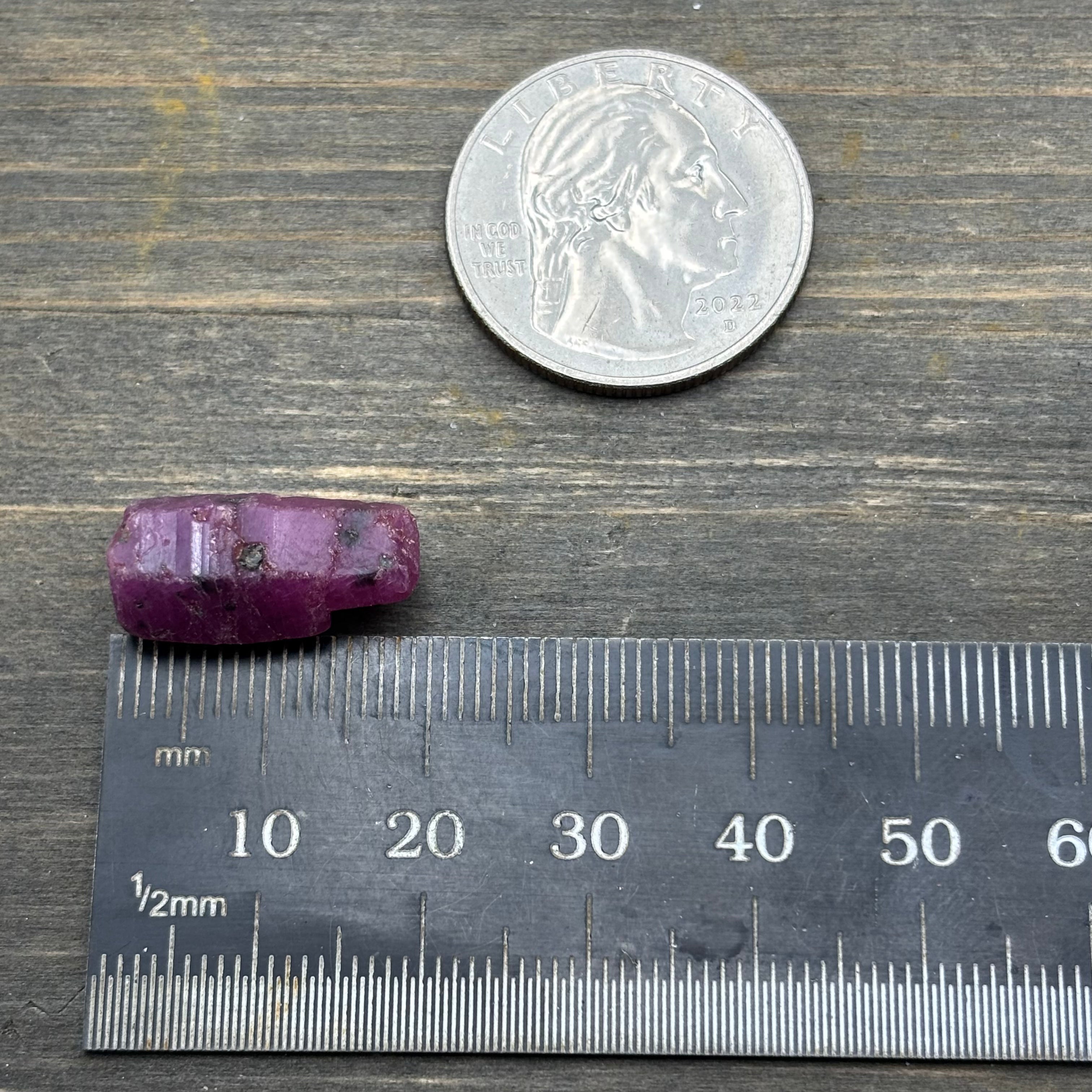 Natural Fluorescent Ruby Crystal - 125