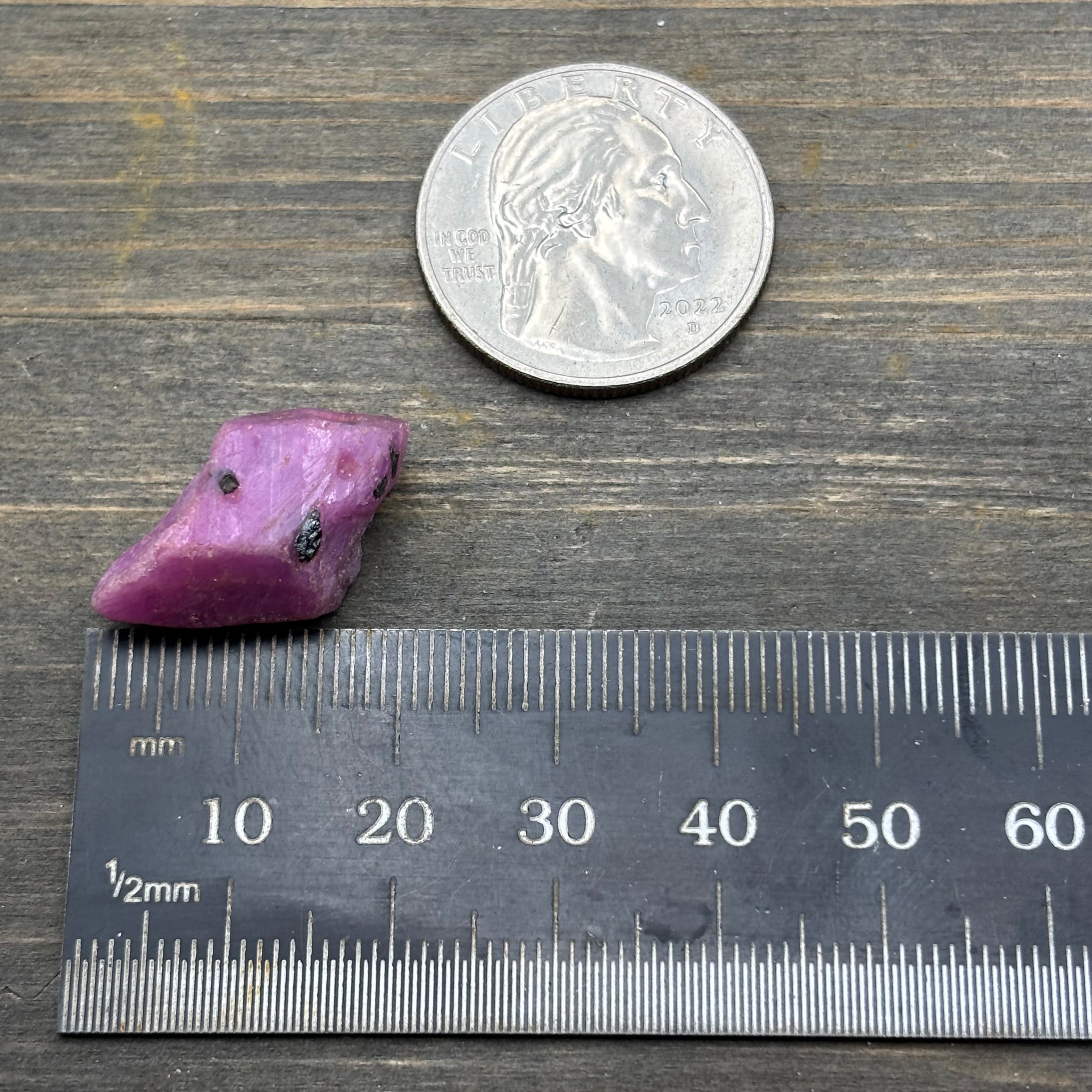 Natural Fluorescent Ruby Crystal - 126