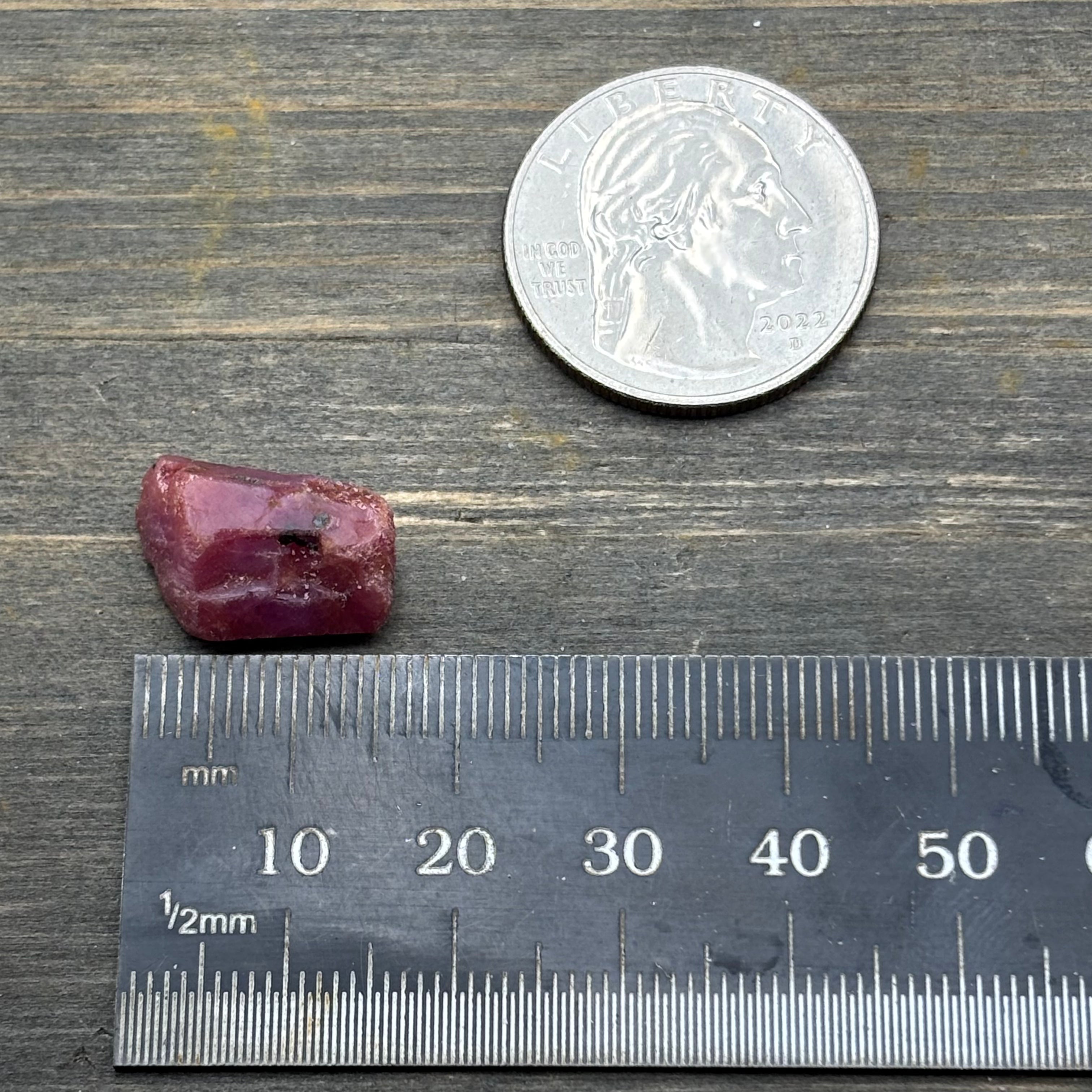 Natural Fluorescent Ruby Crystal - 134