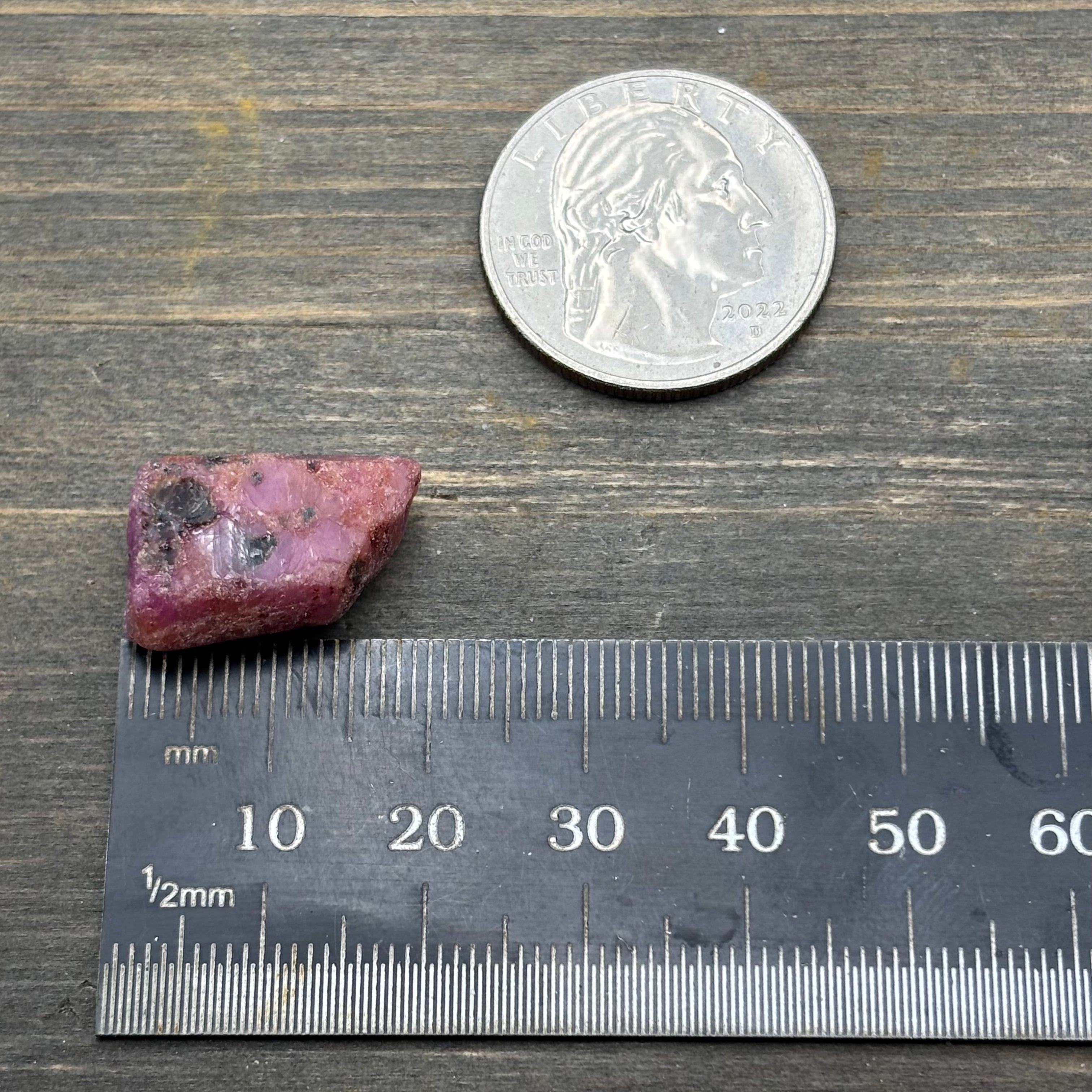 Natural Fluorescent Ruby Crystal - 136