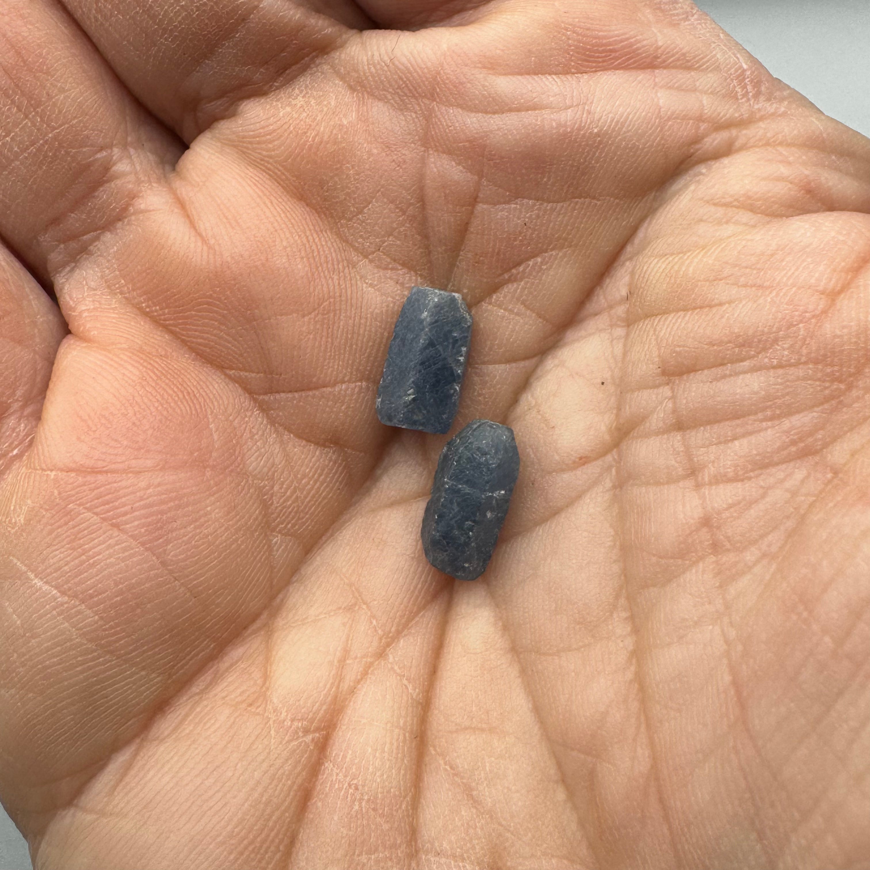 Blue Sapphire Point Pair