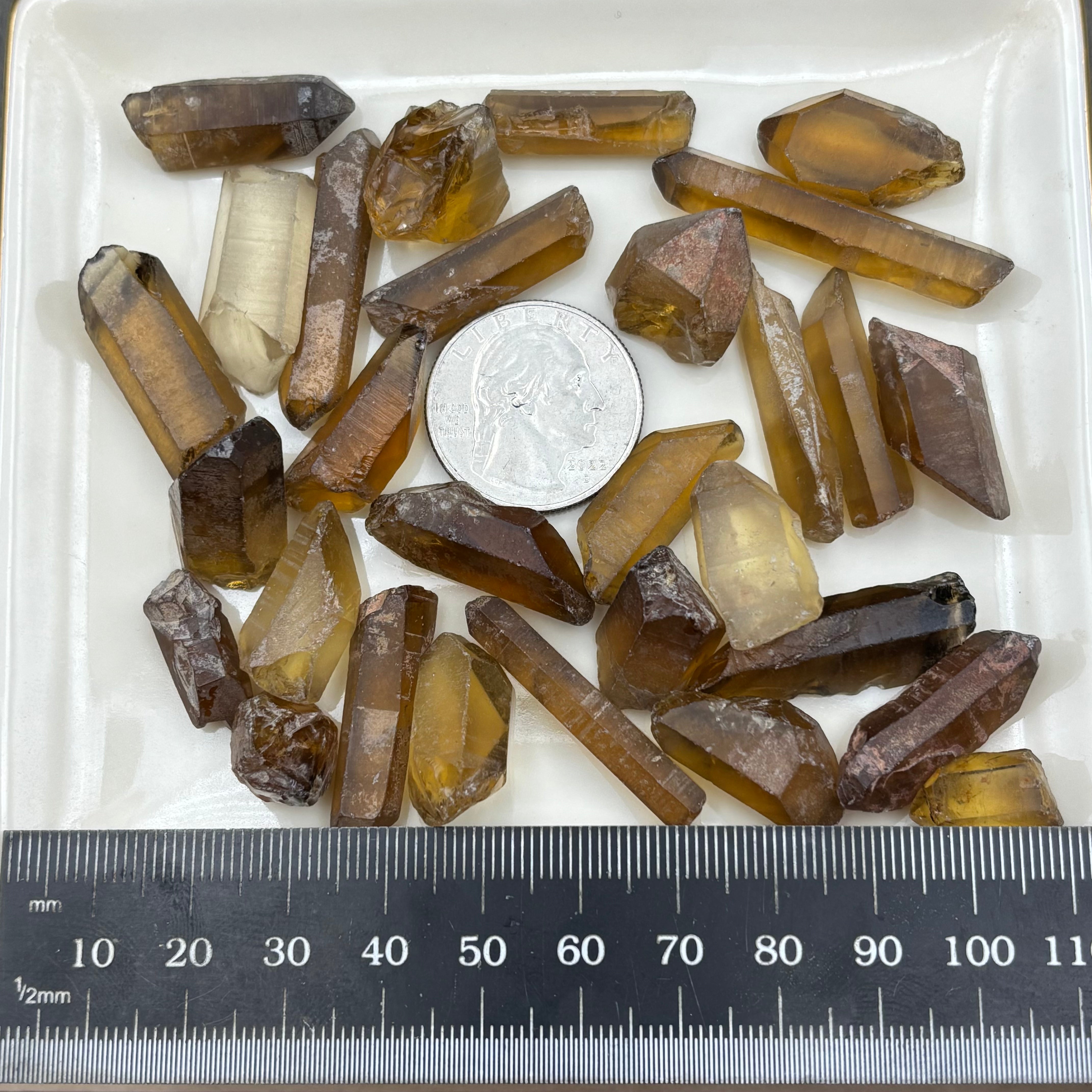Natural Citrine for Pure Quartz Test Tube