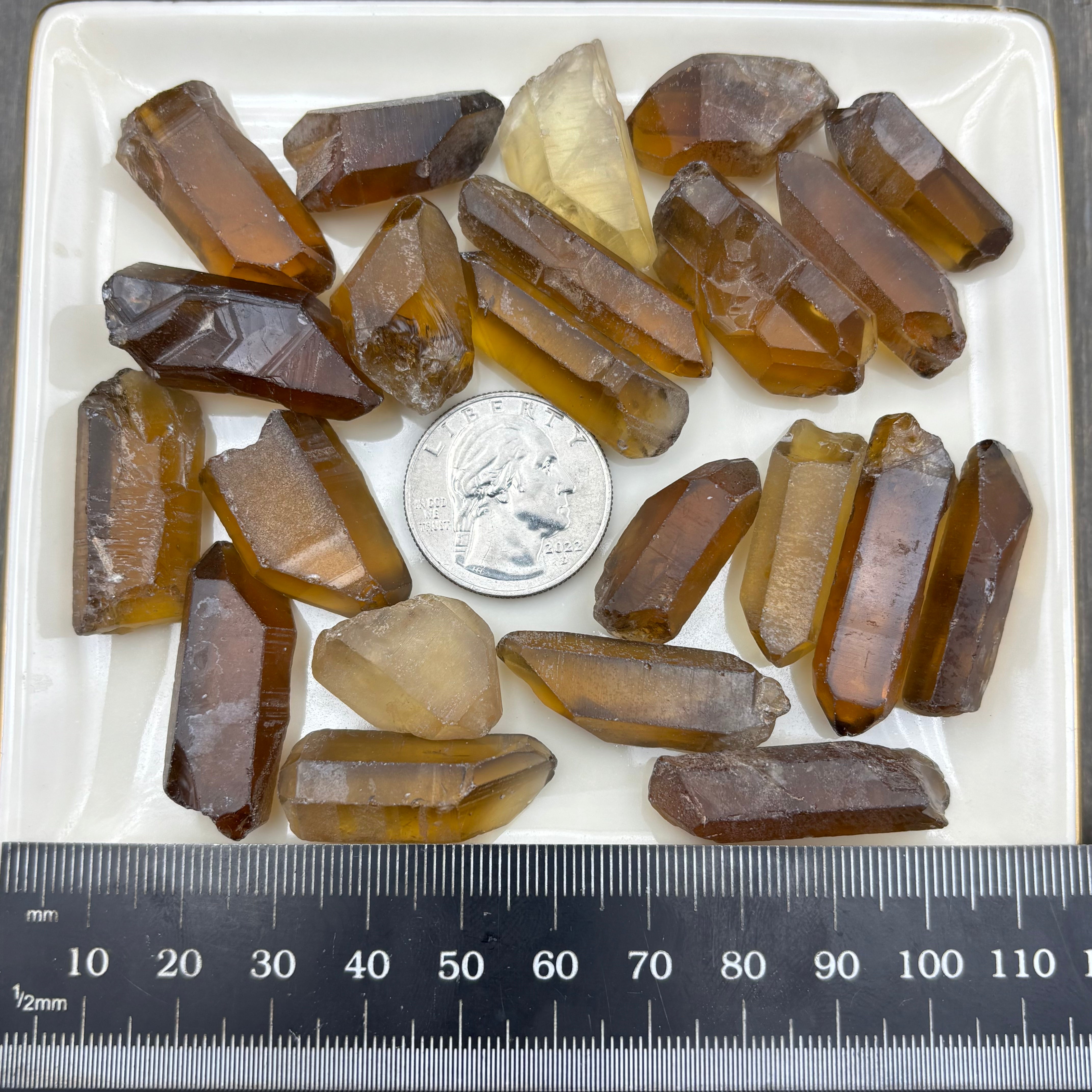 Natural Citrine for Pure Quartz Test Tube