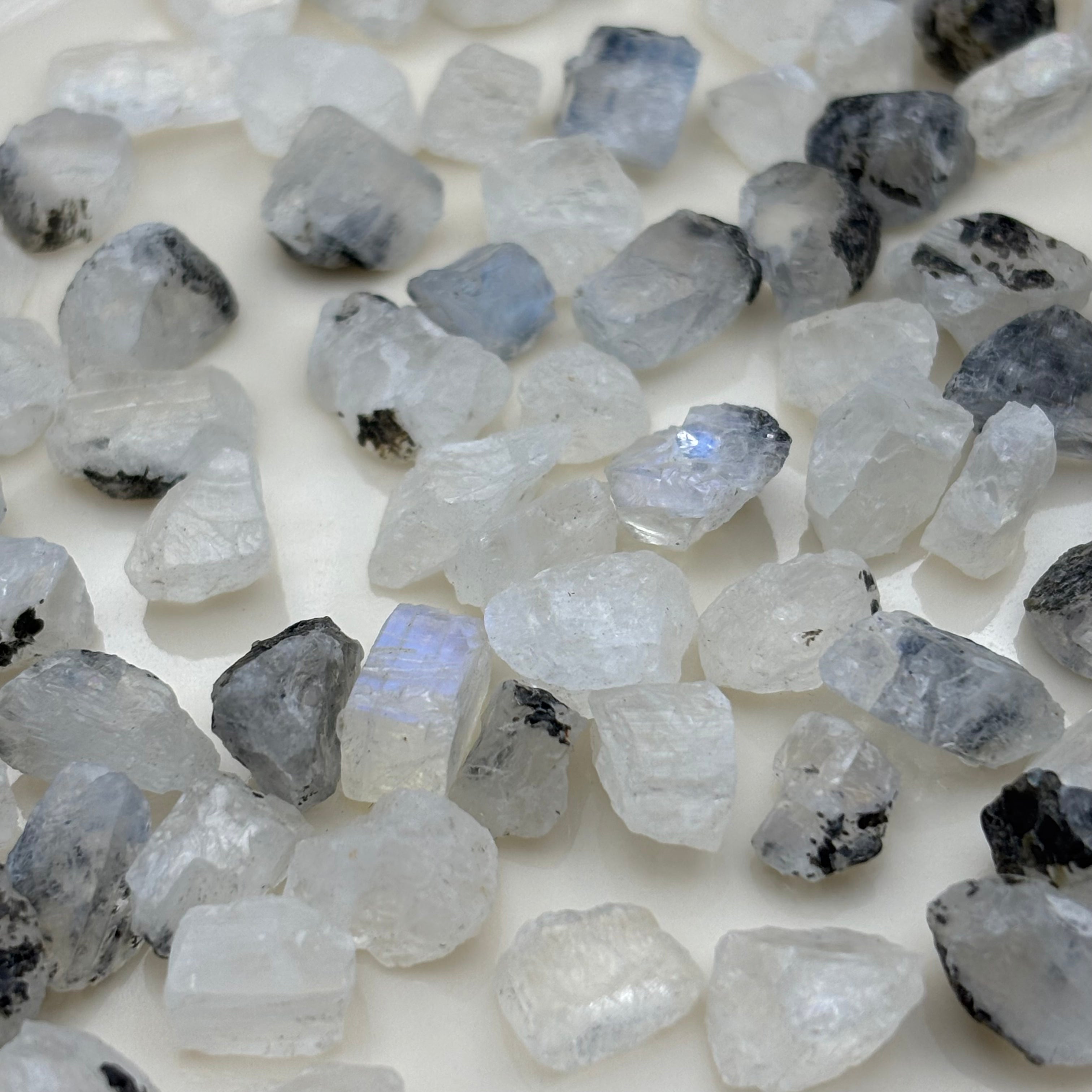 Rough Moonstone Crystal for Pure Quartz Test Tube