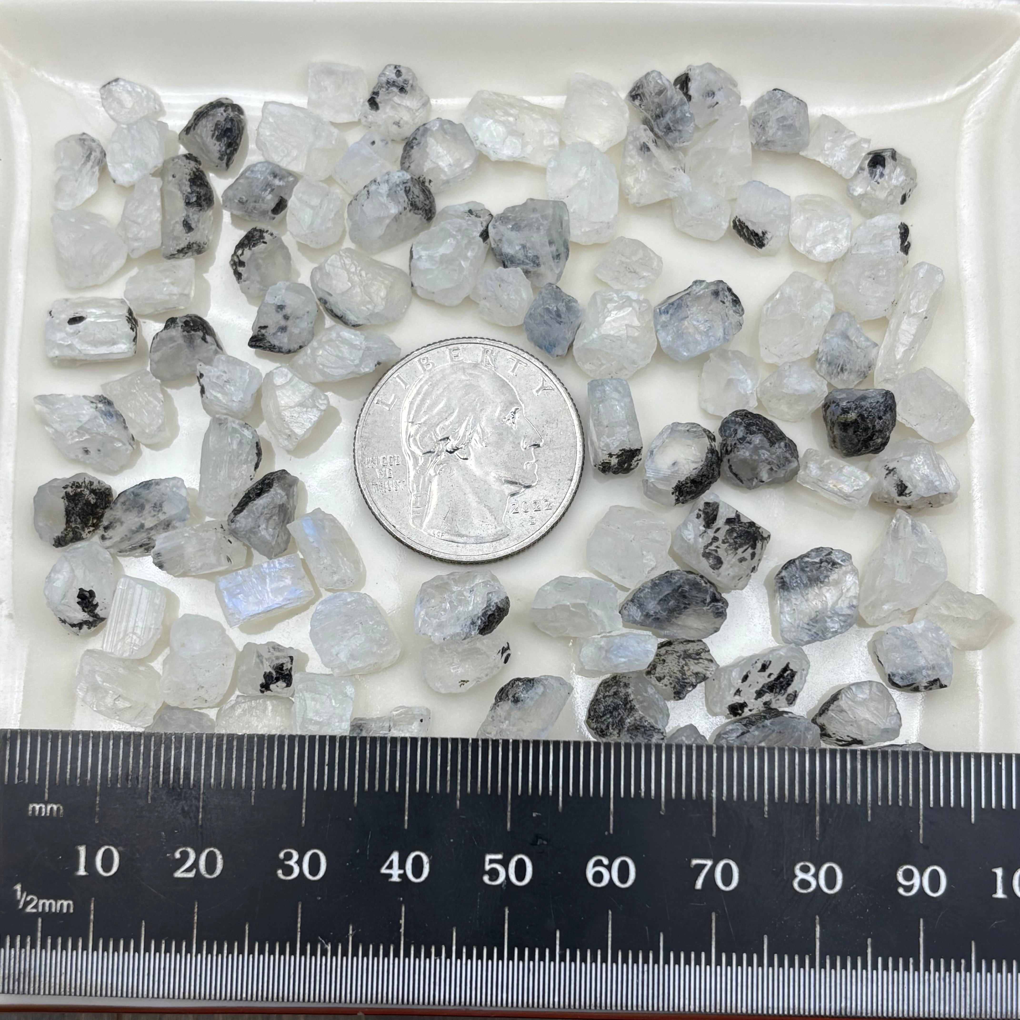 Rough Moonstone Crystal for Pure Quartz Test Tube