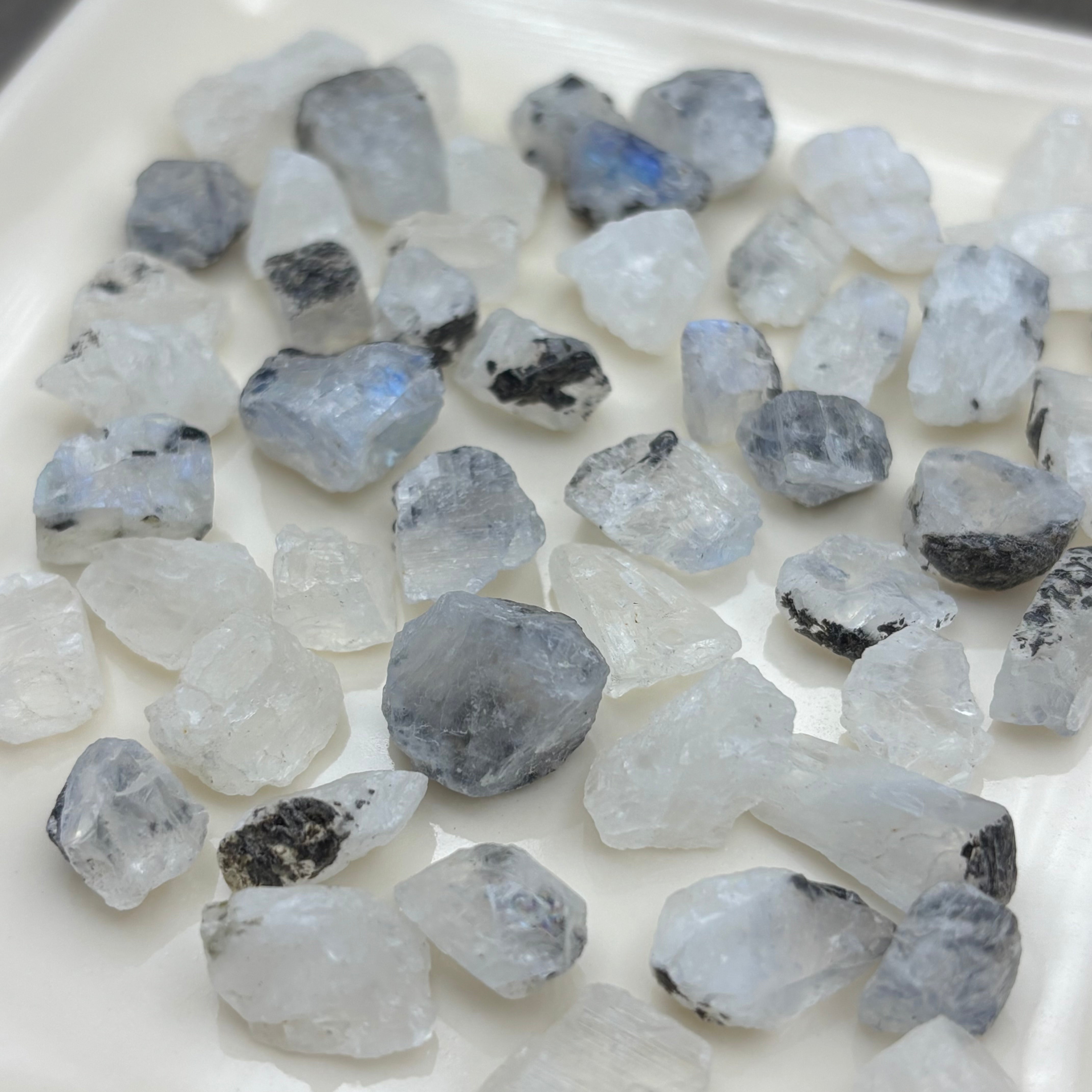 Rough Moonstone Crystal for Pure Quartz Test Tube