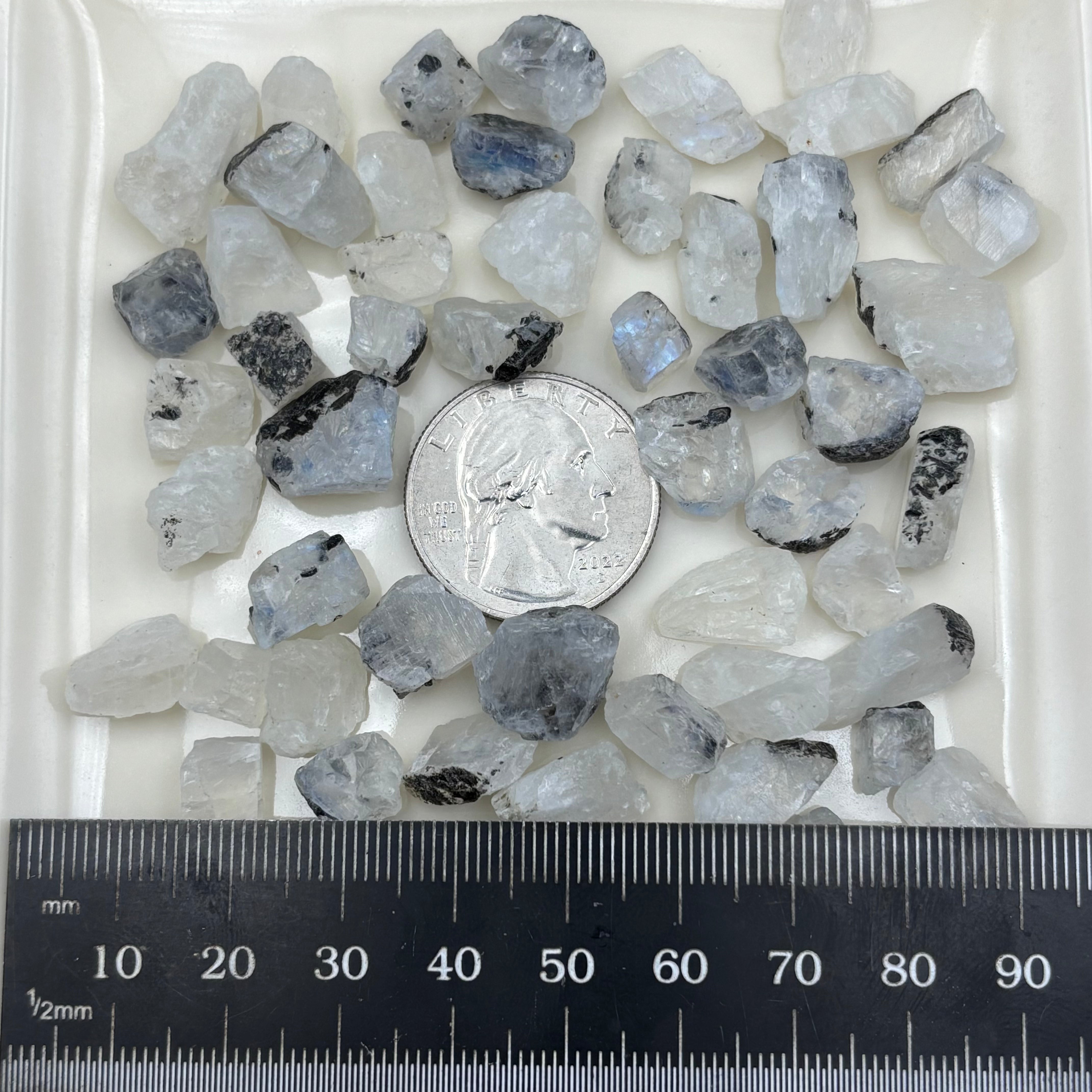Rough Moonstone Crystal for Pure Quartz Test Tube