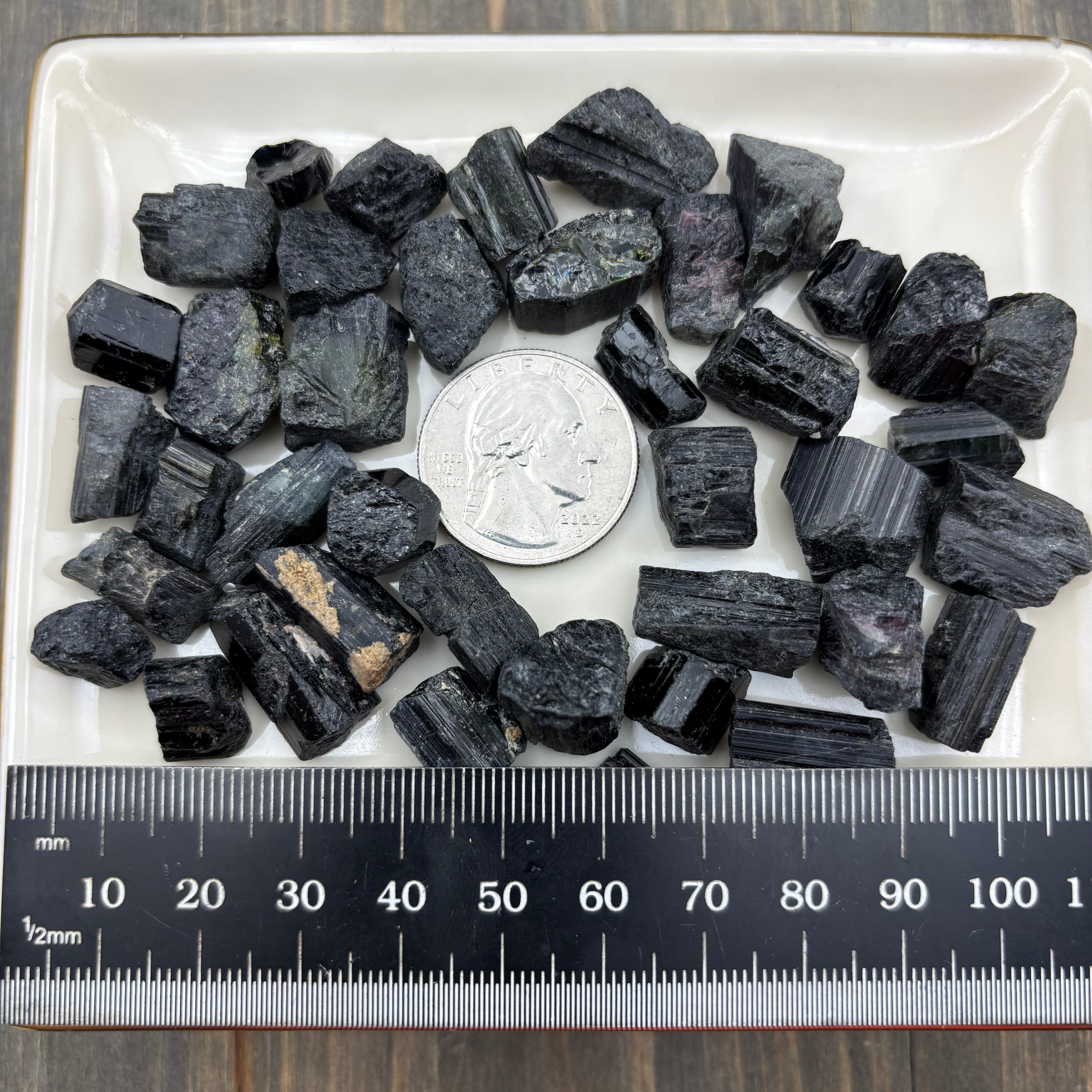 Black Tourmaline for Pure Quartz Test Tube