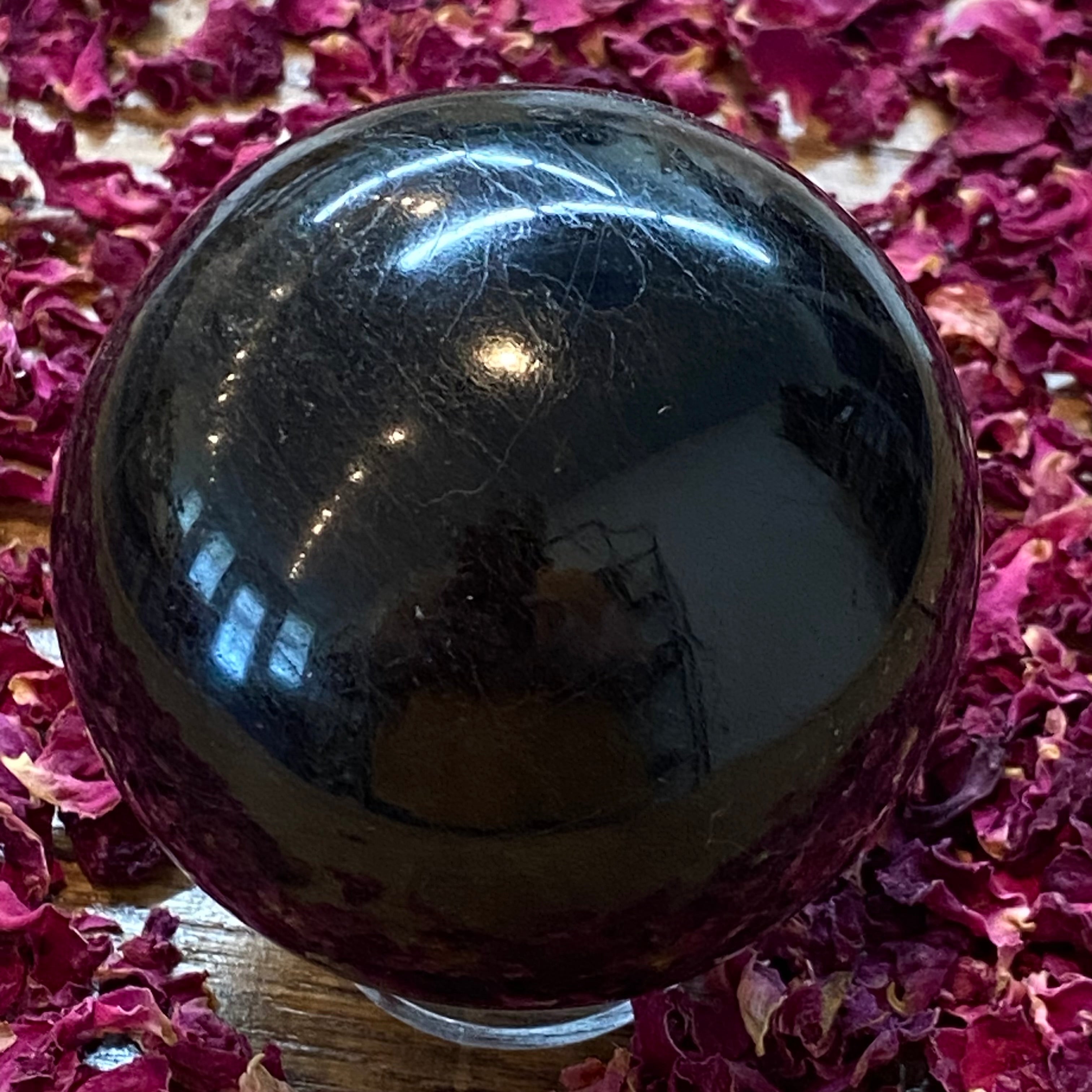 Black Tourmaline Sphere - 017