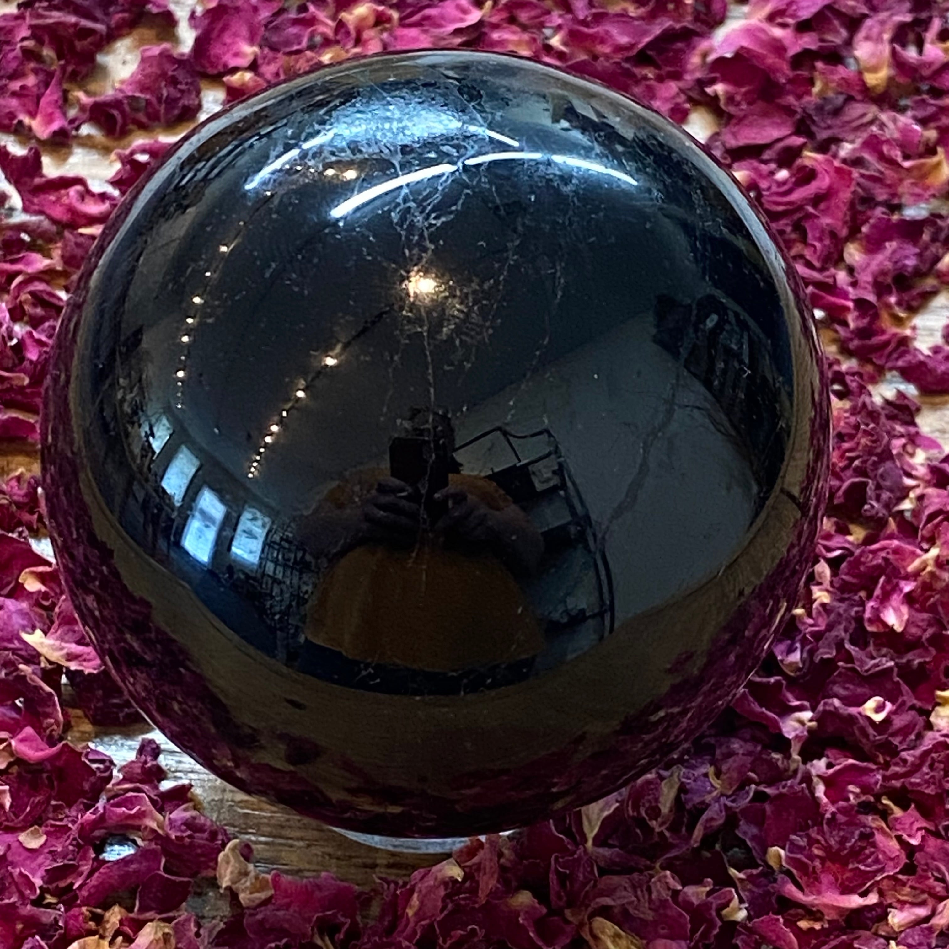 Black Tourmaline Sphere - 022