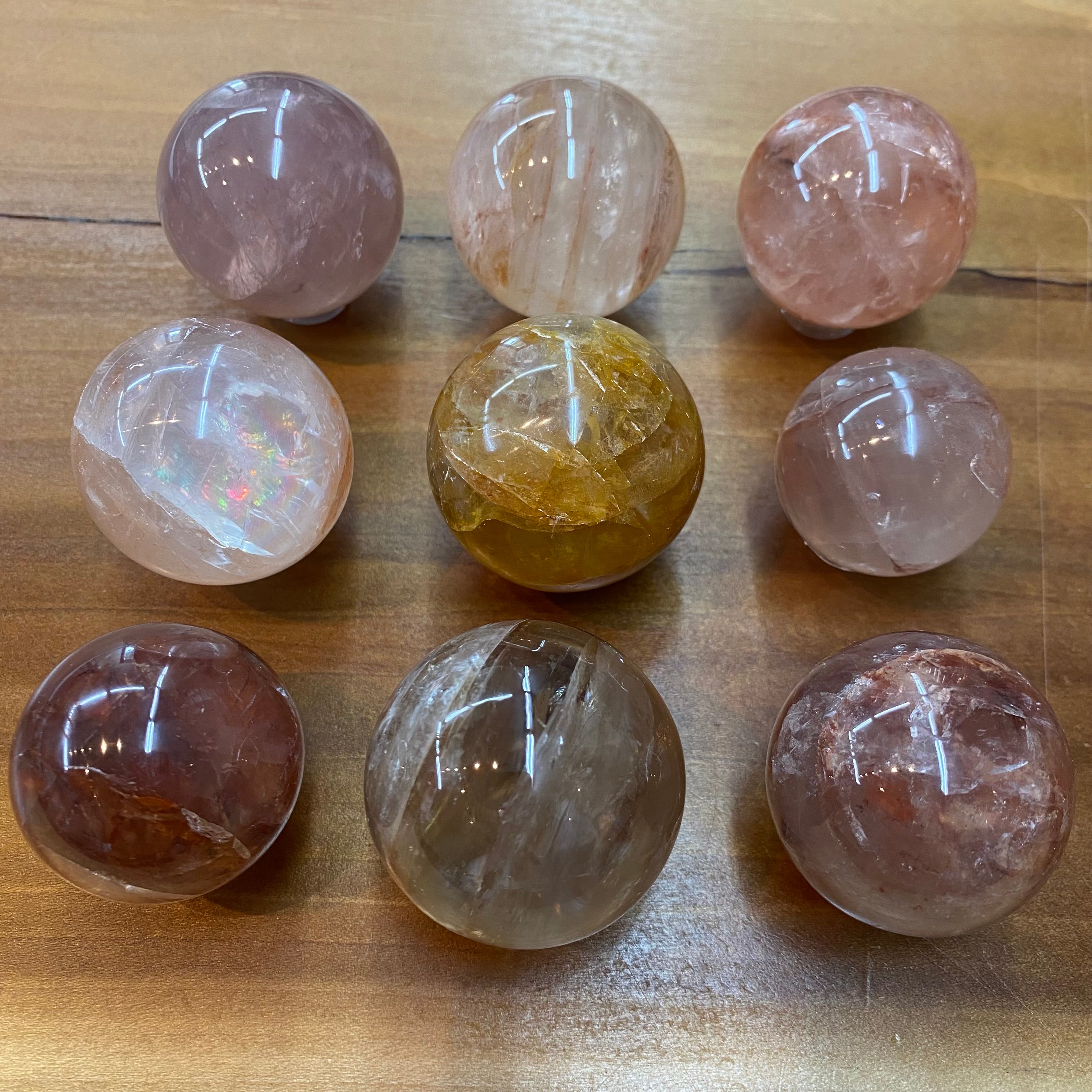 Hematoid Rose Quartz Sphere