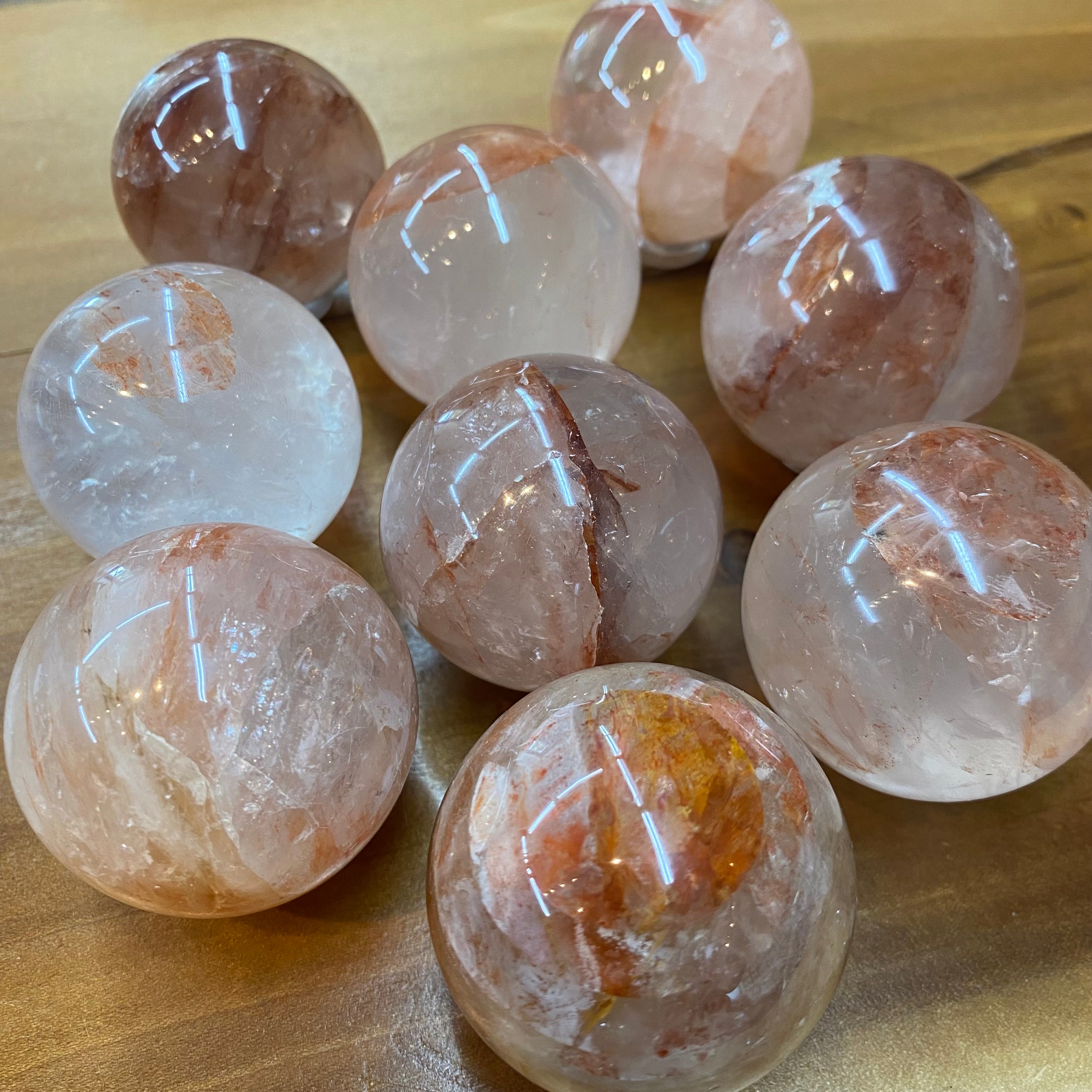 Hematoid Rose Quartz Sphere