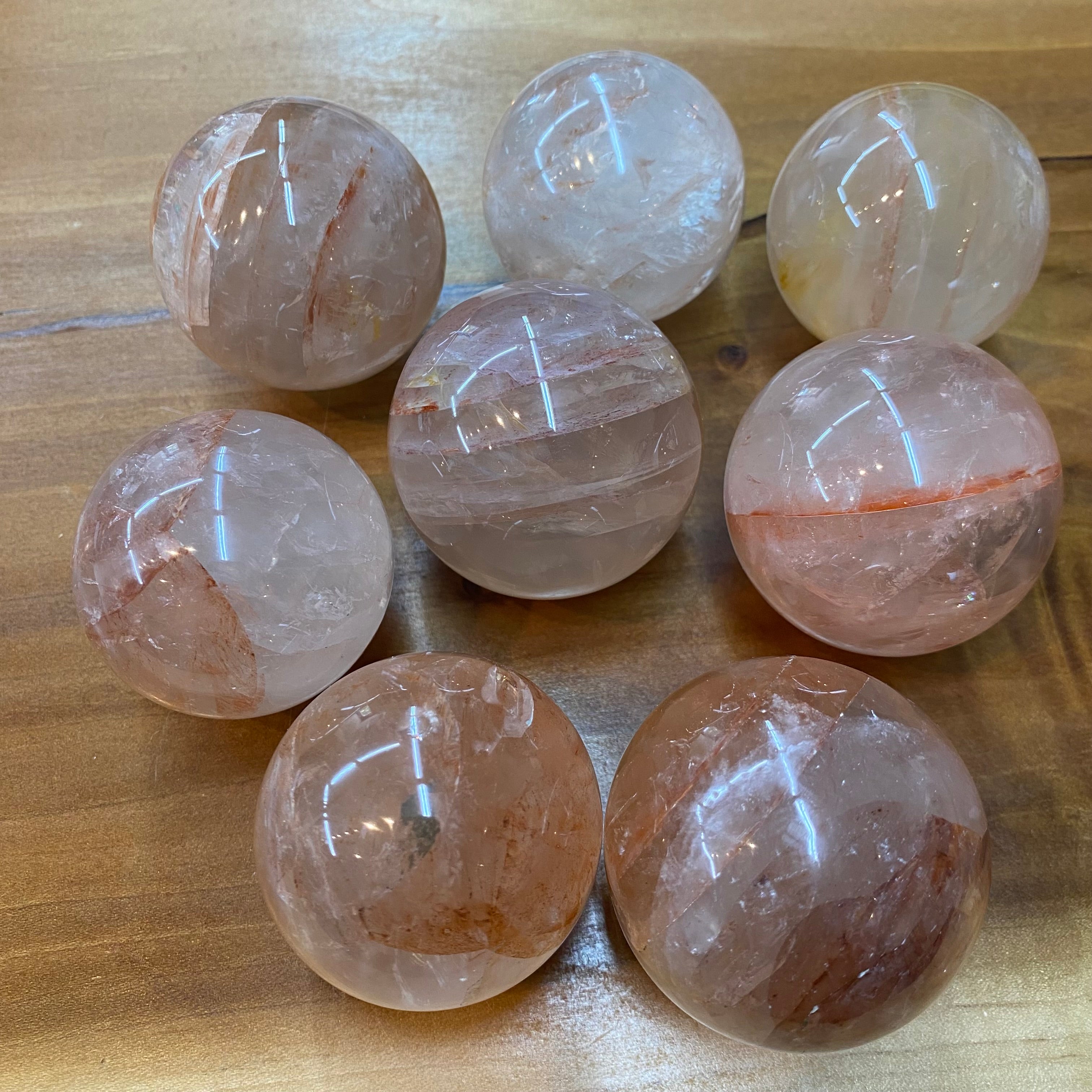 Hematoid Rose Quartz Sphere