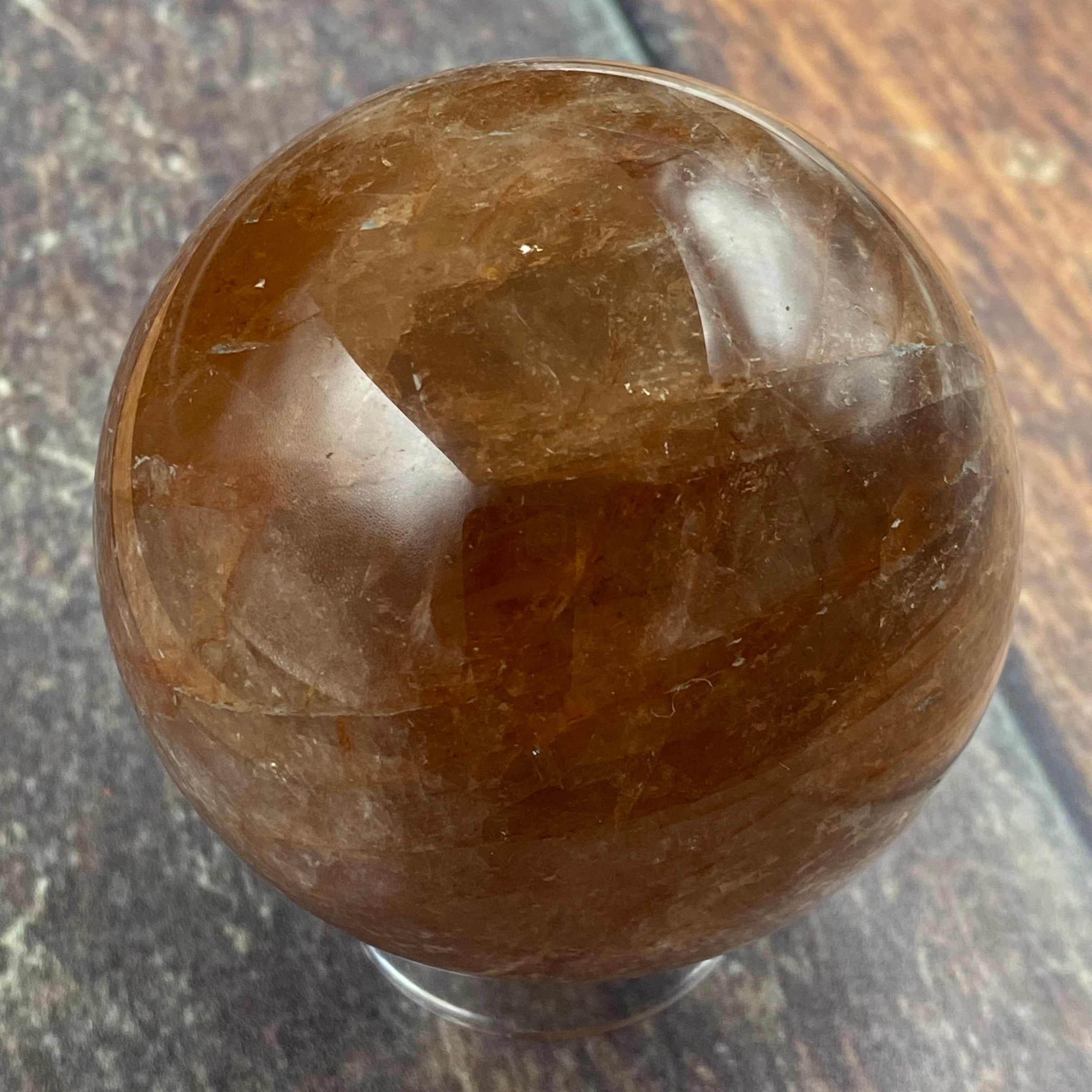Hematoid Rose Quartz Sphere - 002