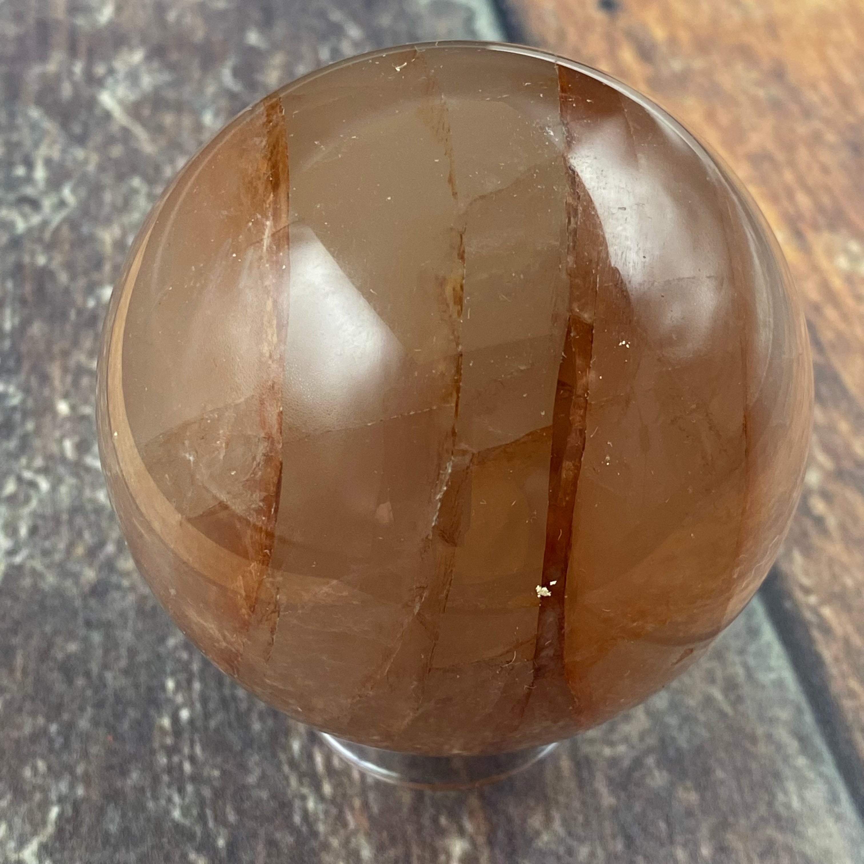 Hematoid Rose Quartz Sphere - 006