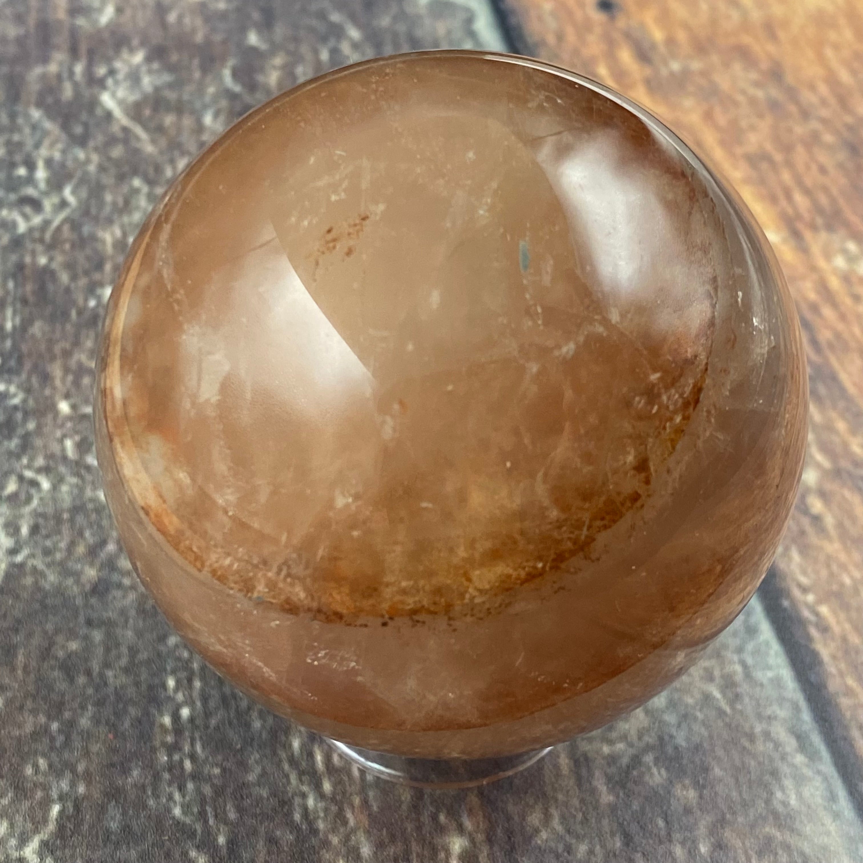 Hematoid Rose Quartz Sphere - 006